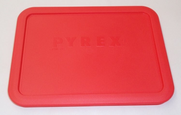 NEW Pyrex 7211 Dish Microwave Safe Storage Lid Cover BRIGHT RED Made in USA