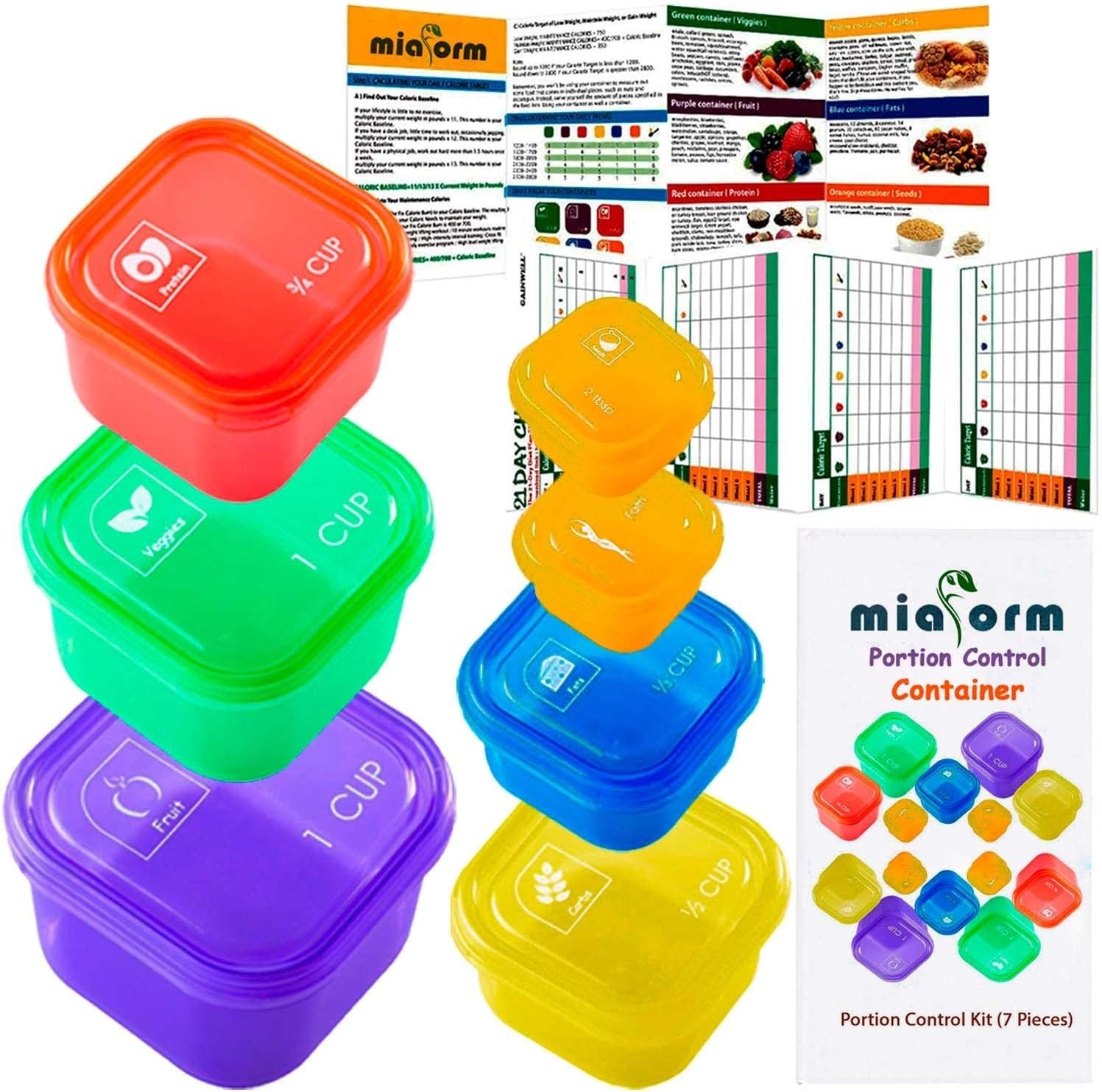 Portion Control Container and Food Plan – 21 Day Portion Control Container Ki…