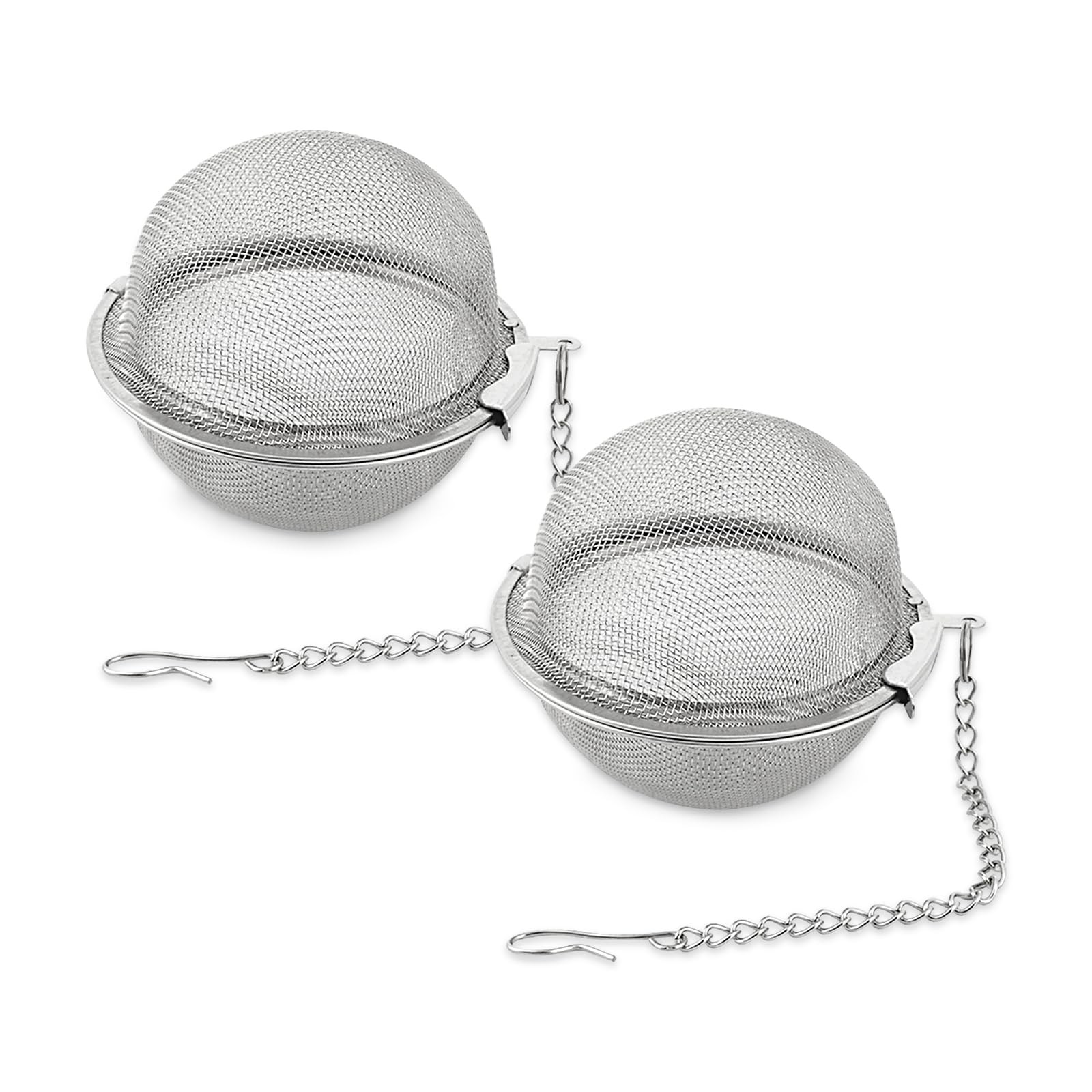 2Pcs Stainless Steel Strainer Tea Balls, 2.83in Diameter, Silver