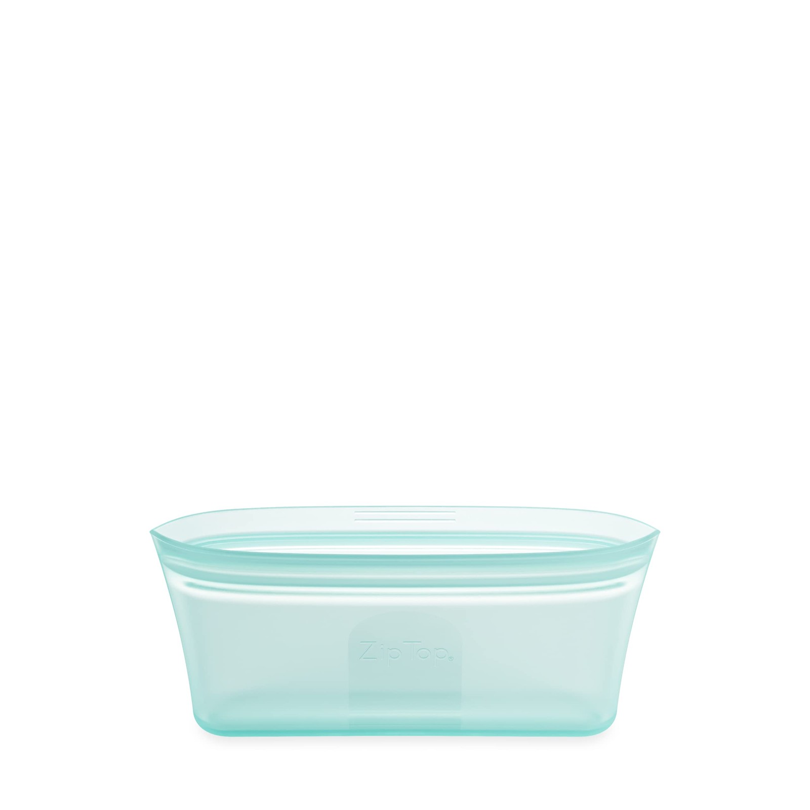 Zip Top Teal Snack Bag Reusable Silicone Food Storage Container Made in USA