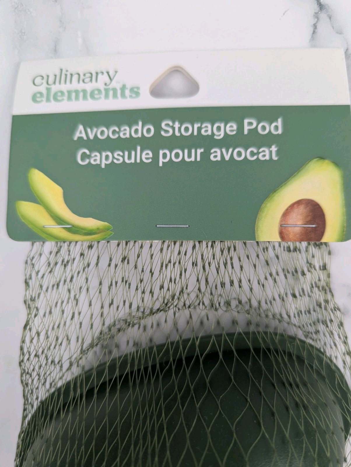 Culinary Elements Avacado Keep Fresh Storage Pod Green Plastic