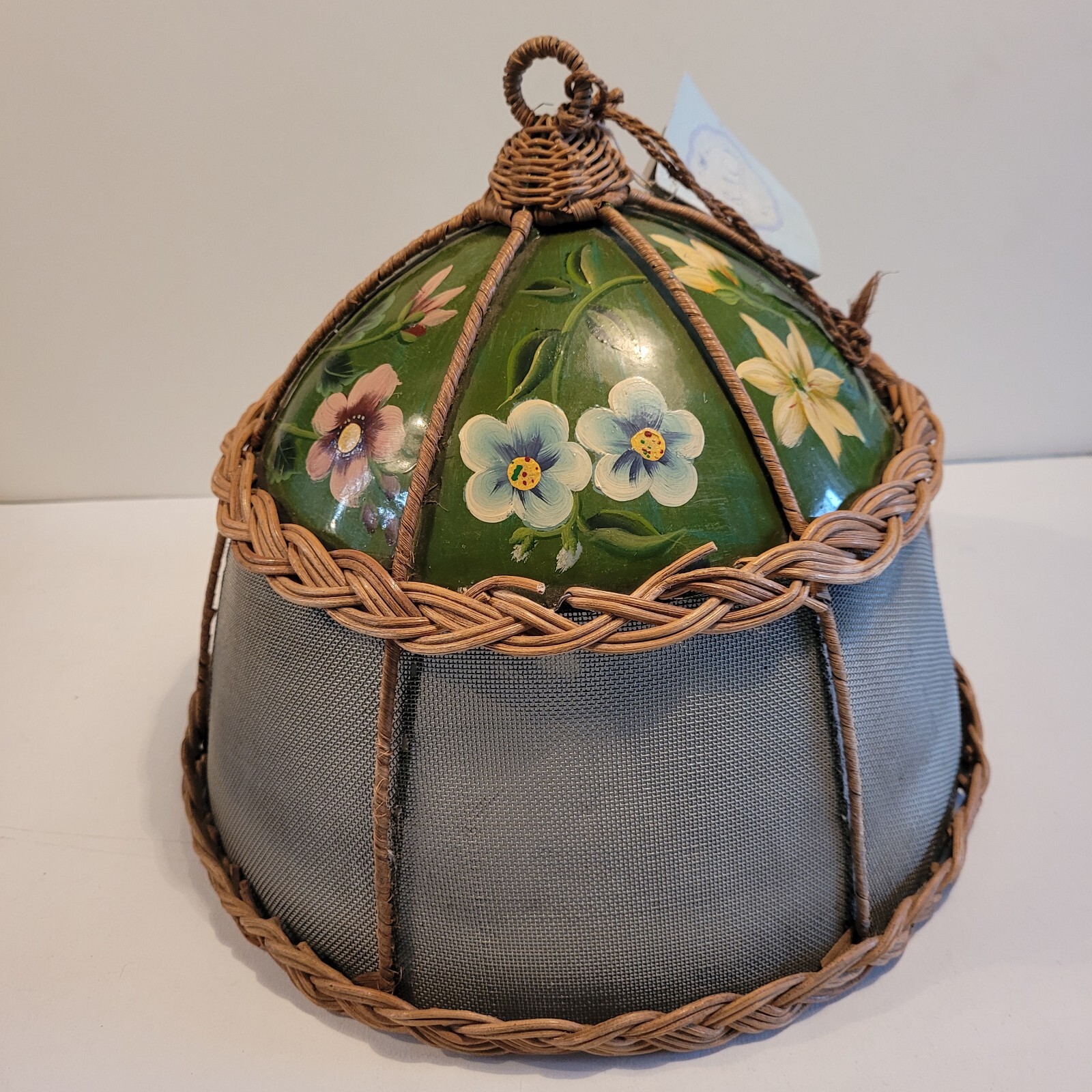 Tracy Porter Food Dome Alouette Cover Hand Painted Metal Mesh