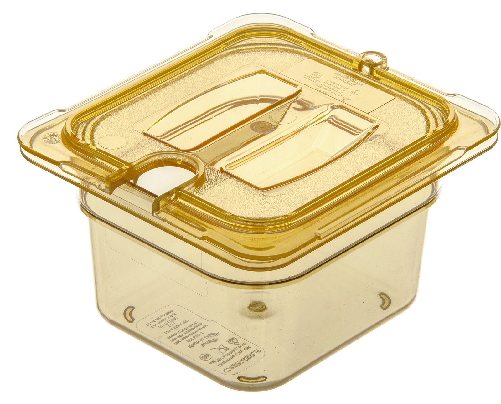 Amber Storplus 1/6 Size 4″ Deep High Heat Plastic Food Pan Steam Table Pan