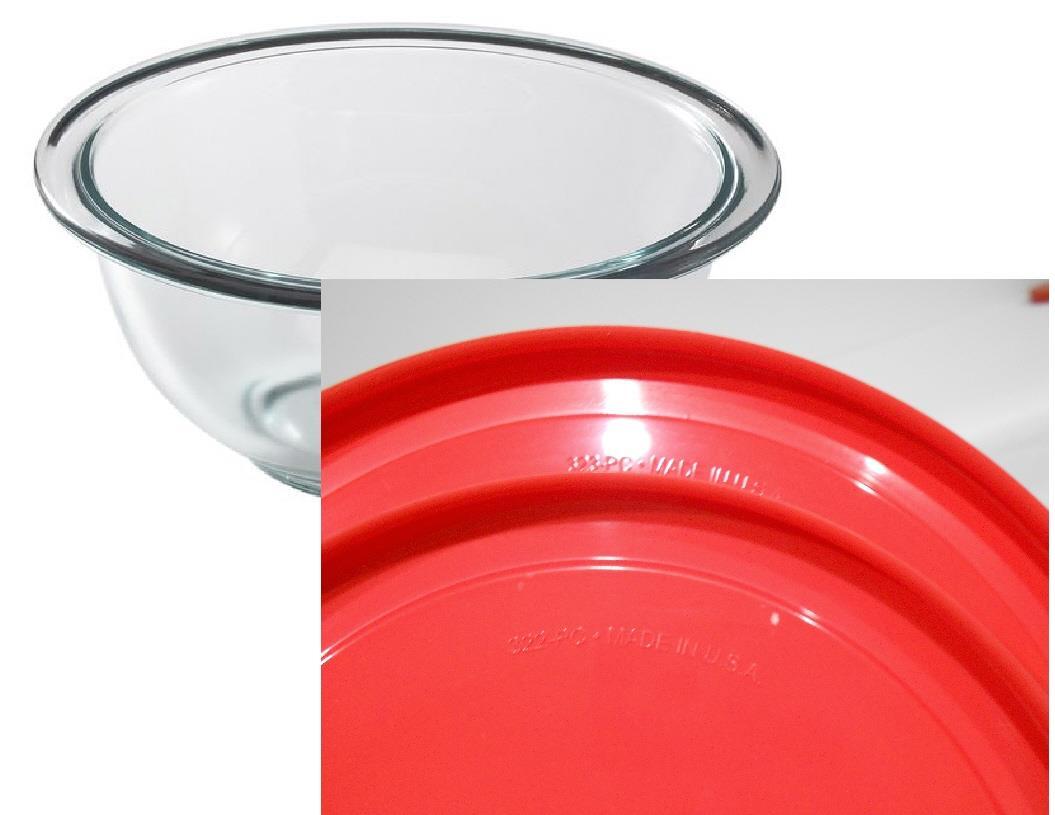 ❤️ PYREX RED Round PLASTIC COVER for 1-Qt / 1.5-Qt. MIXING BOWLS 322-PC 323-PC