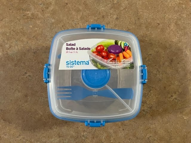 Sistema Salad Box To Go 37.1 oz/ 1.1 L Colors Blue Green Pink Purple