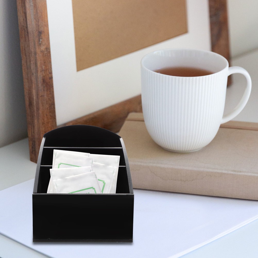 2Pcs Tea Bag Organizer Acrylic Sugar Bag Holder Coffee Bar Organizer