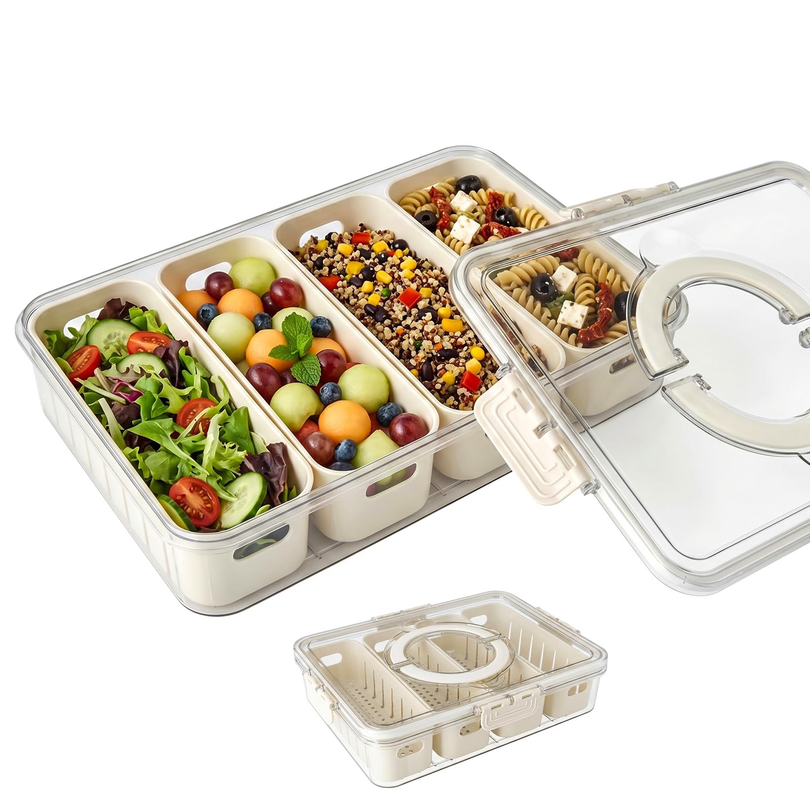 Salad Meal Prep Containers, Salad Prep Containers for Fridge, Tight-Seal Divi…
