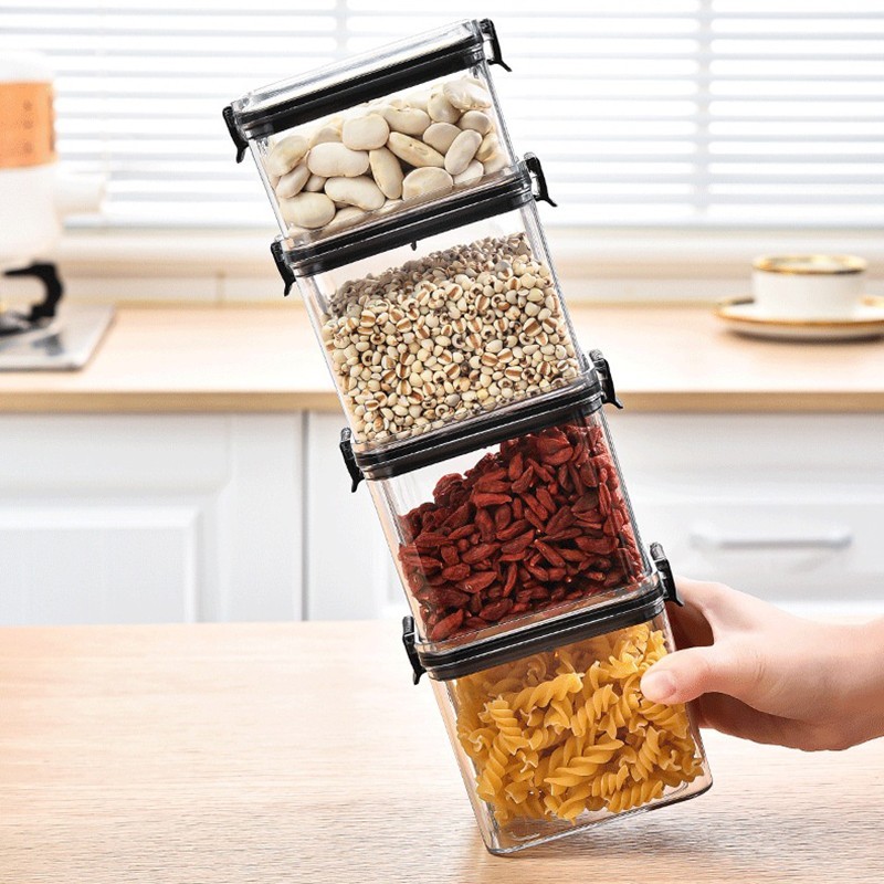 Sealed Kitchen Storage Jar Moisture Proof Grain Organizer Box