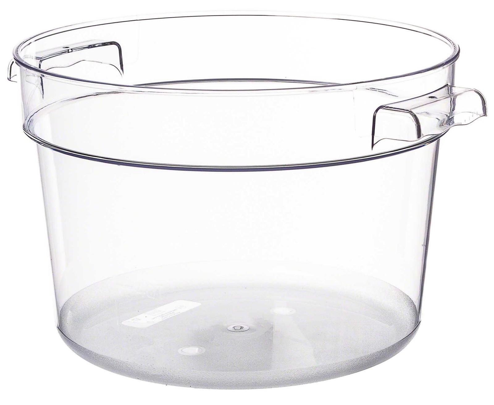 Thunder Group Polycarbonate Round Food Storage Container, 12-Quart, Clear