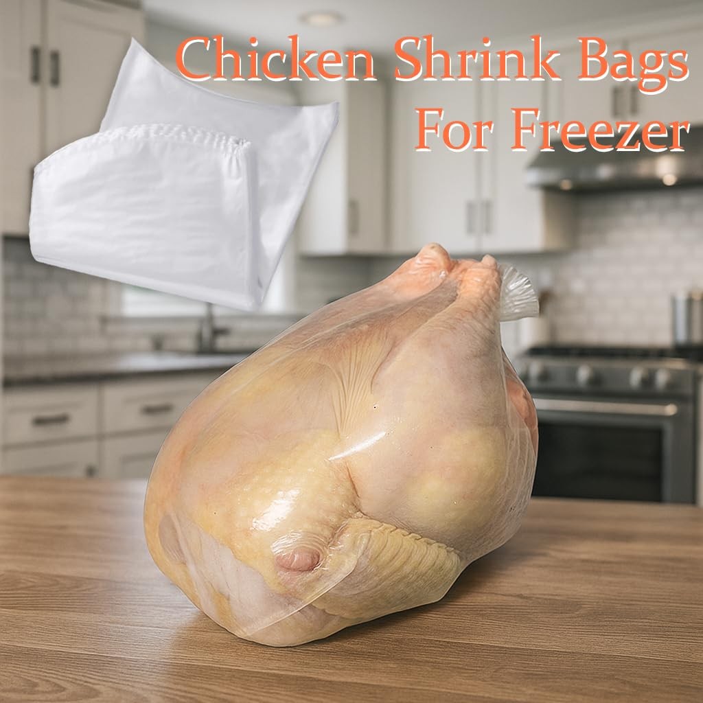 Poultry Shrink Bags, Chicken Bag, 20Pack 13×18 Inches Clear Poultry Heat Shri…