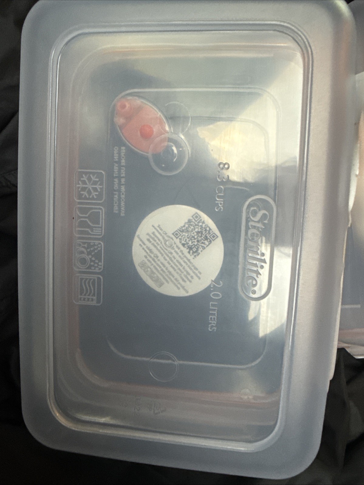 2 Sterilite Ultra-Seal Food Container BTAND NEW Clear/Tangerine 8.3 Cups, 2 Lids