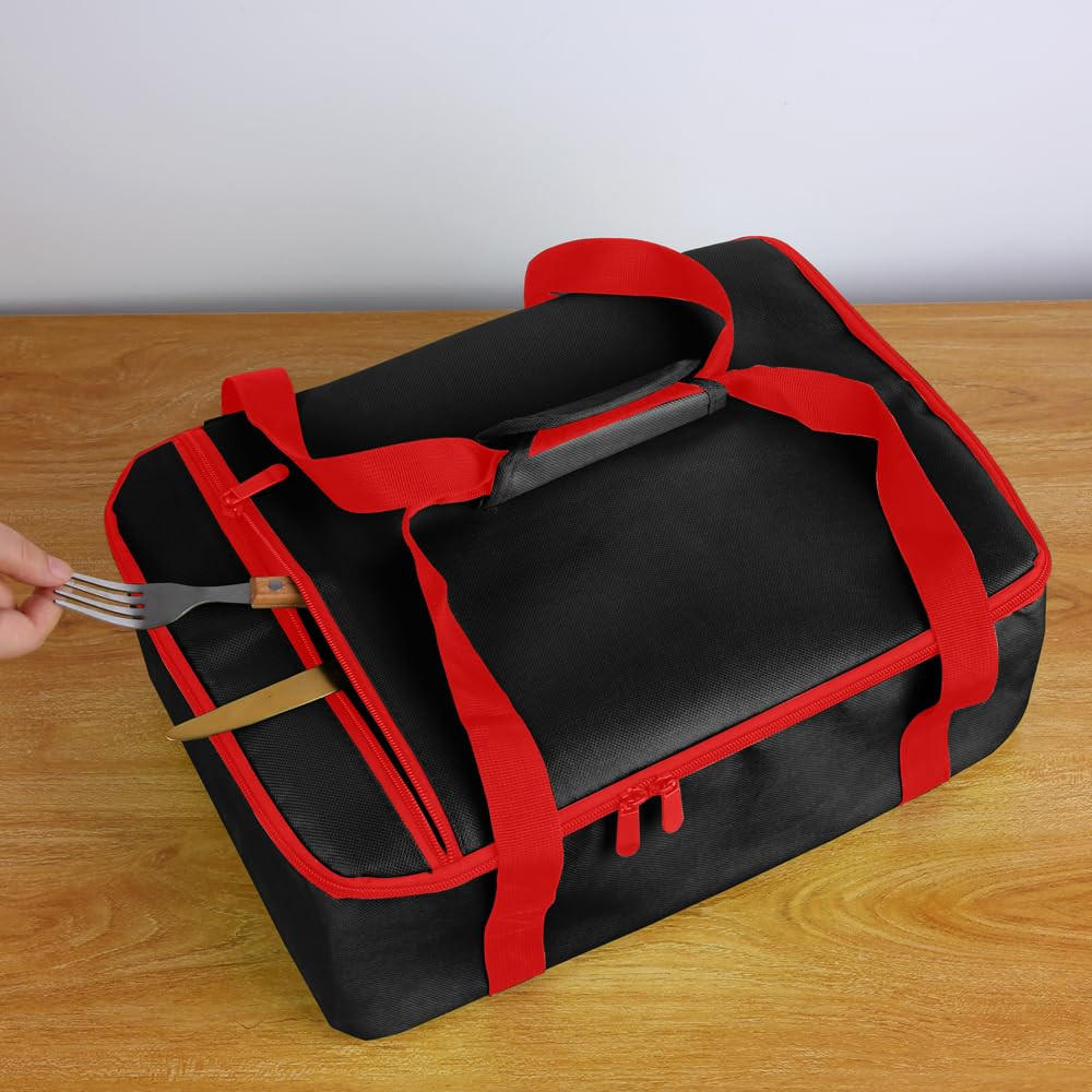Insulated Casserole Carrier for Hot or Cold Food, Fits 9″X13″ and 11″X15″ Baking