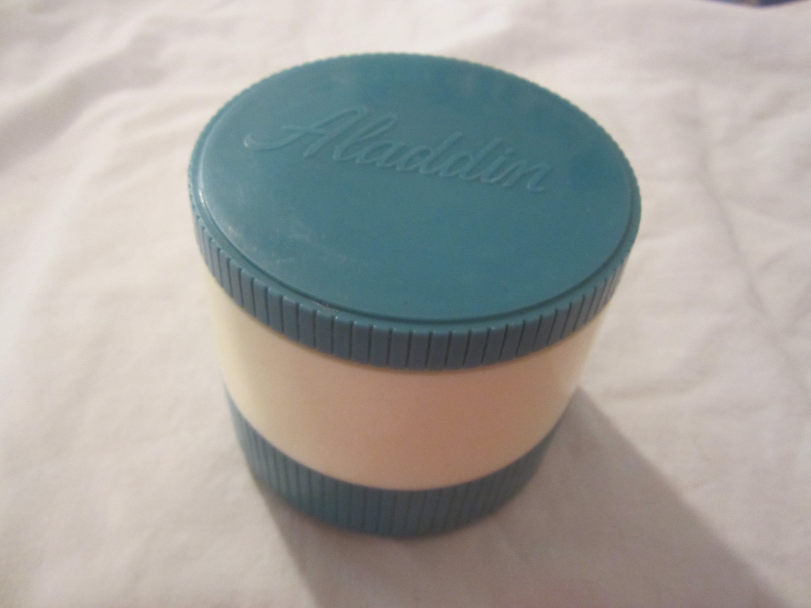 Aladdin 6 oz Insulated Thermo Jar Container Model 7000 Blue White Freezer Lid 8