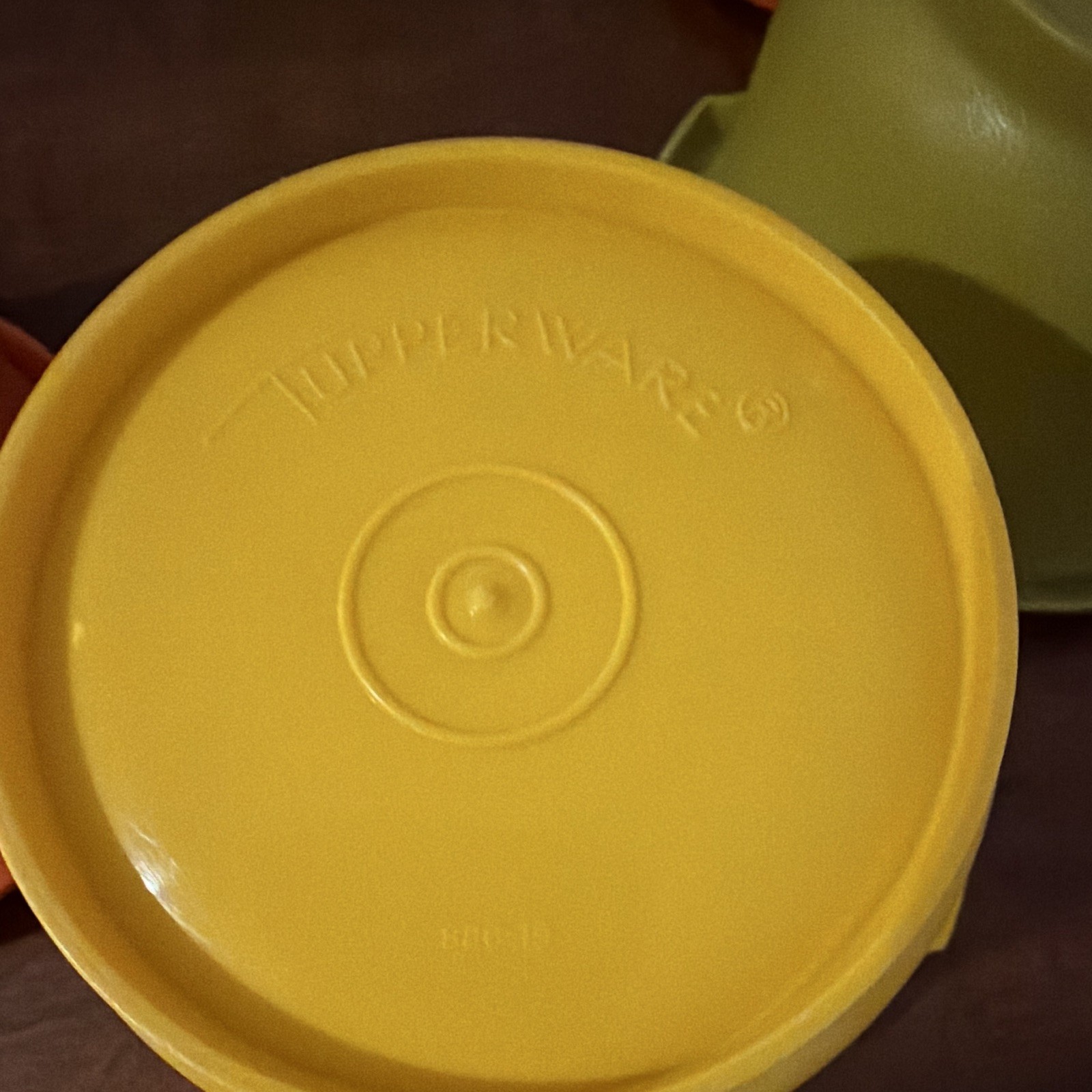 Tupperware Snack Bowl Set w/ Snap Lids, 3pc 10 oz Orange Green Yellow1970s