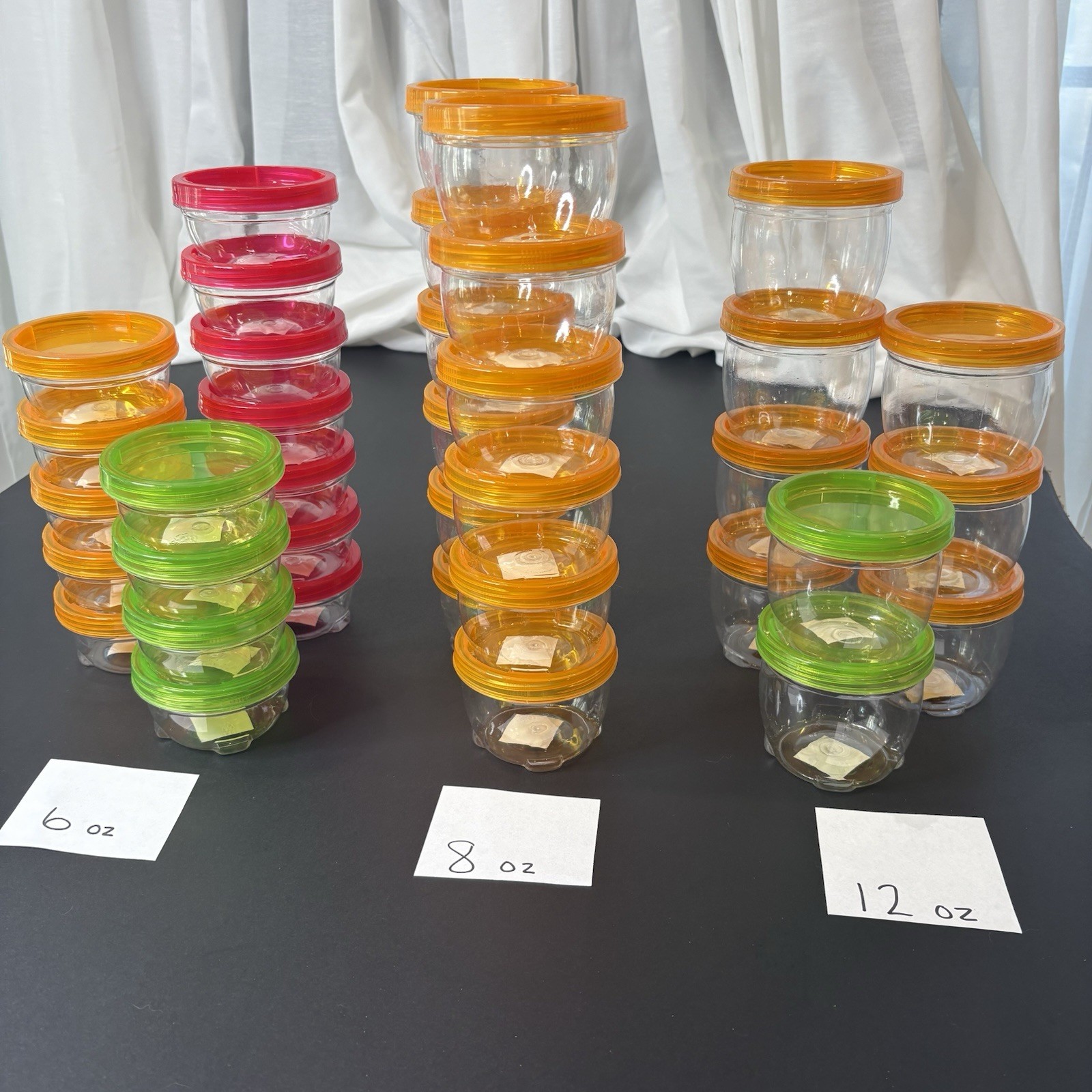 NEW Stack & Twist to Lock Storage Jars with Lids – Food Safe 6 oz, 8 oz, 12 oz