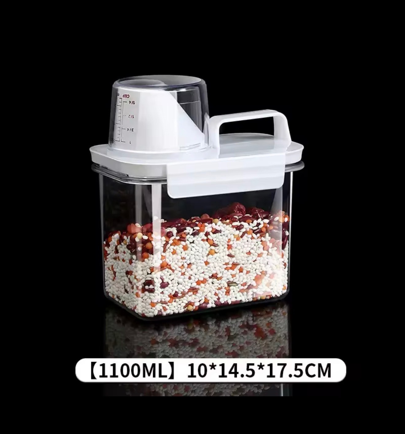 Airtight Food Storage Container-BPA Free Dry Goods Bin W/Measuring Cup