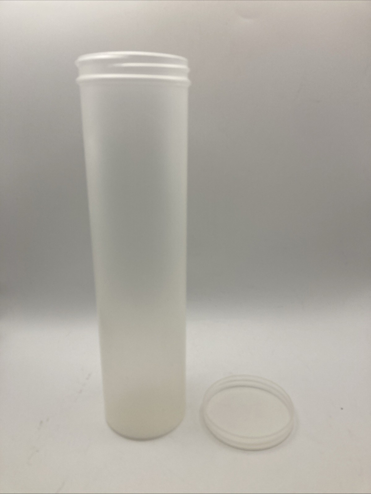 20 Oz Cylinder Plastic Storage Container W/twist On Lid White 9.75”x 2.5”
