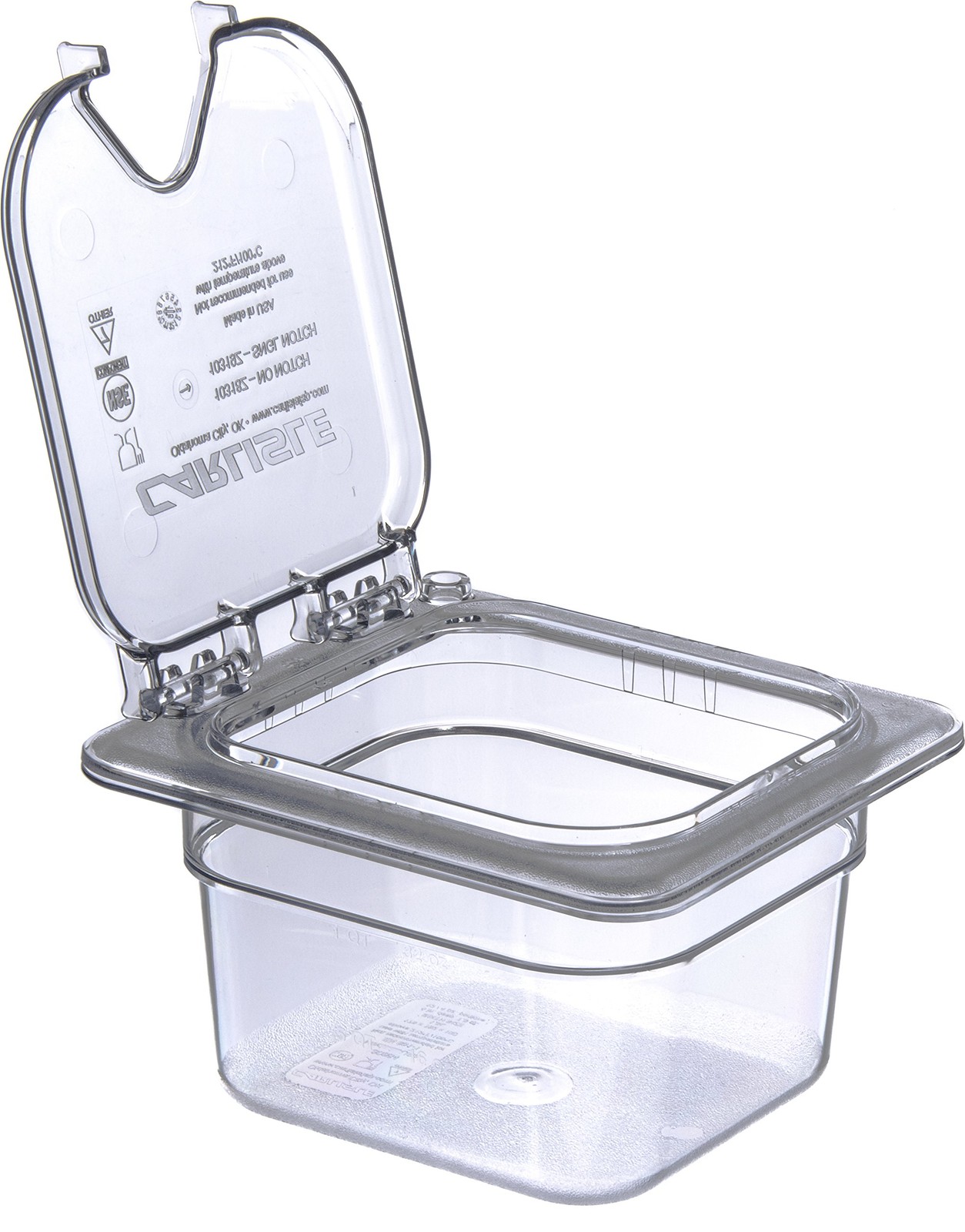 Plastic Food Pan 1/6 Size 4 Inches Deep Clear