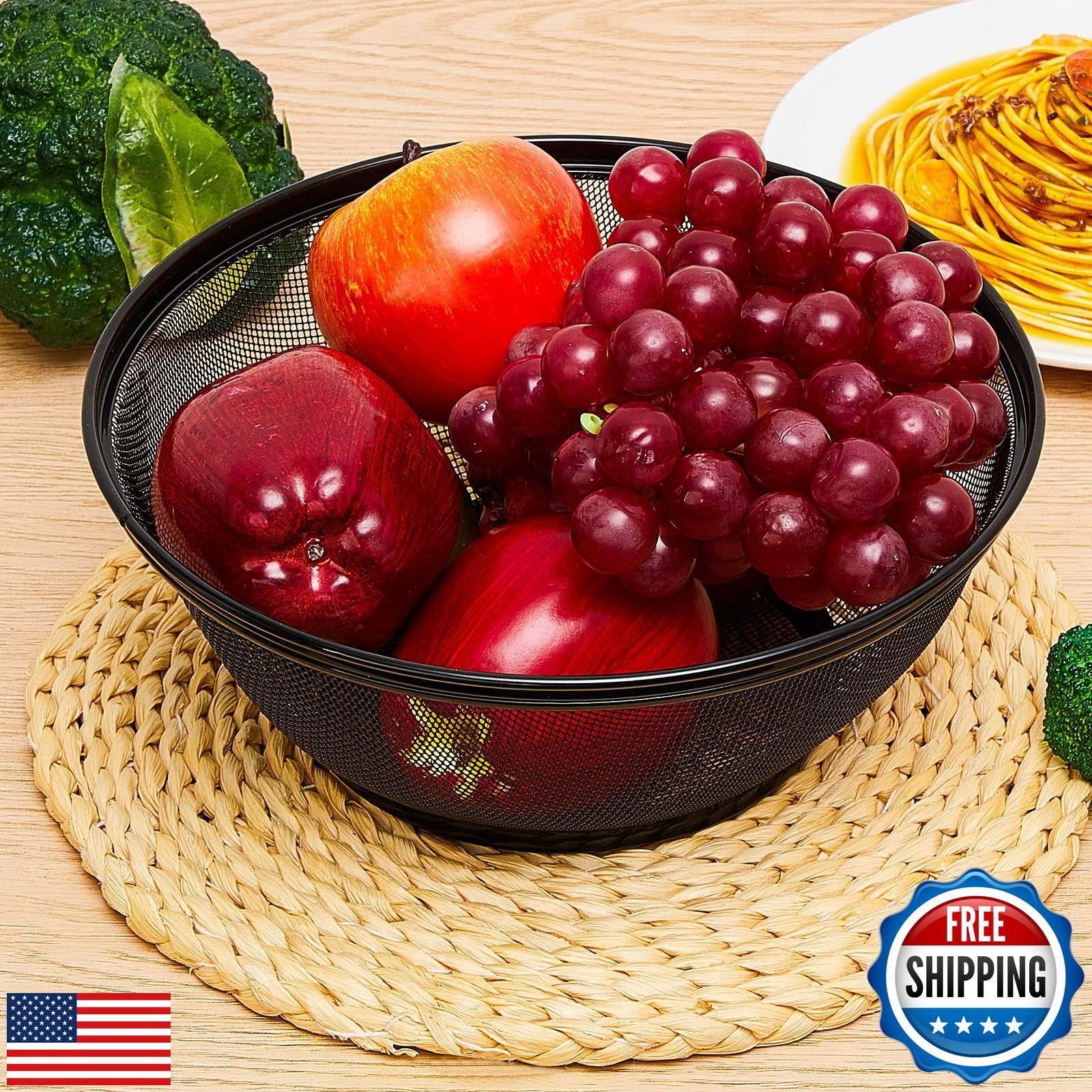 Suclain 4 Pcs Mesh Food Covers with Lid Fruit Basket with Lid, Food Bowls Fly