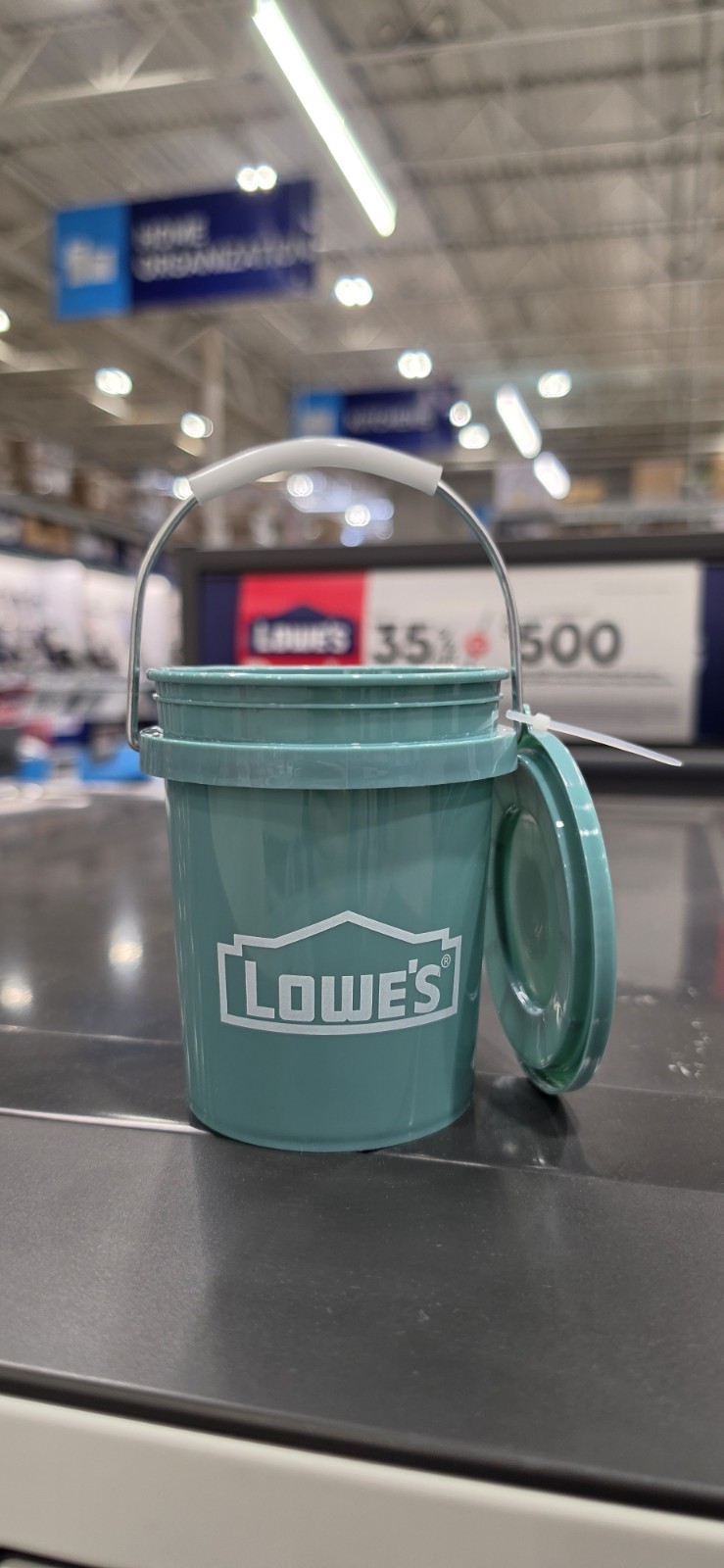 Lowe’s 0.5-Quart BPA-Free Mini Paint Bucket 🪣 With Lid 🩵TEAL🩵