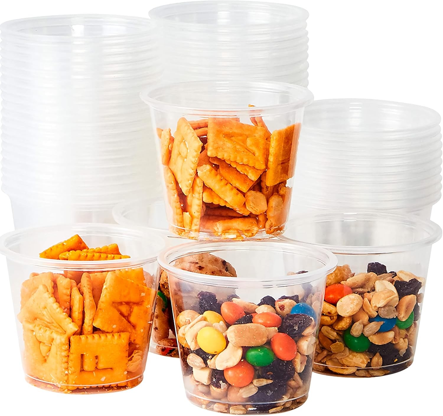 Leakproof BPA-5.5oz Souffle Cups 50 PK. Stackable Portion Containers for