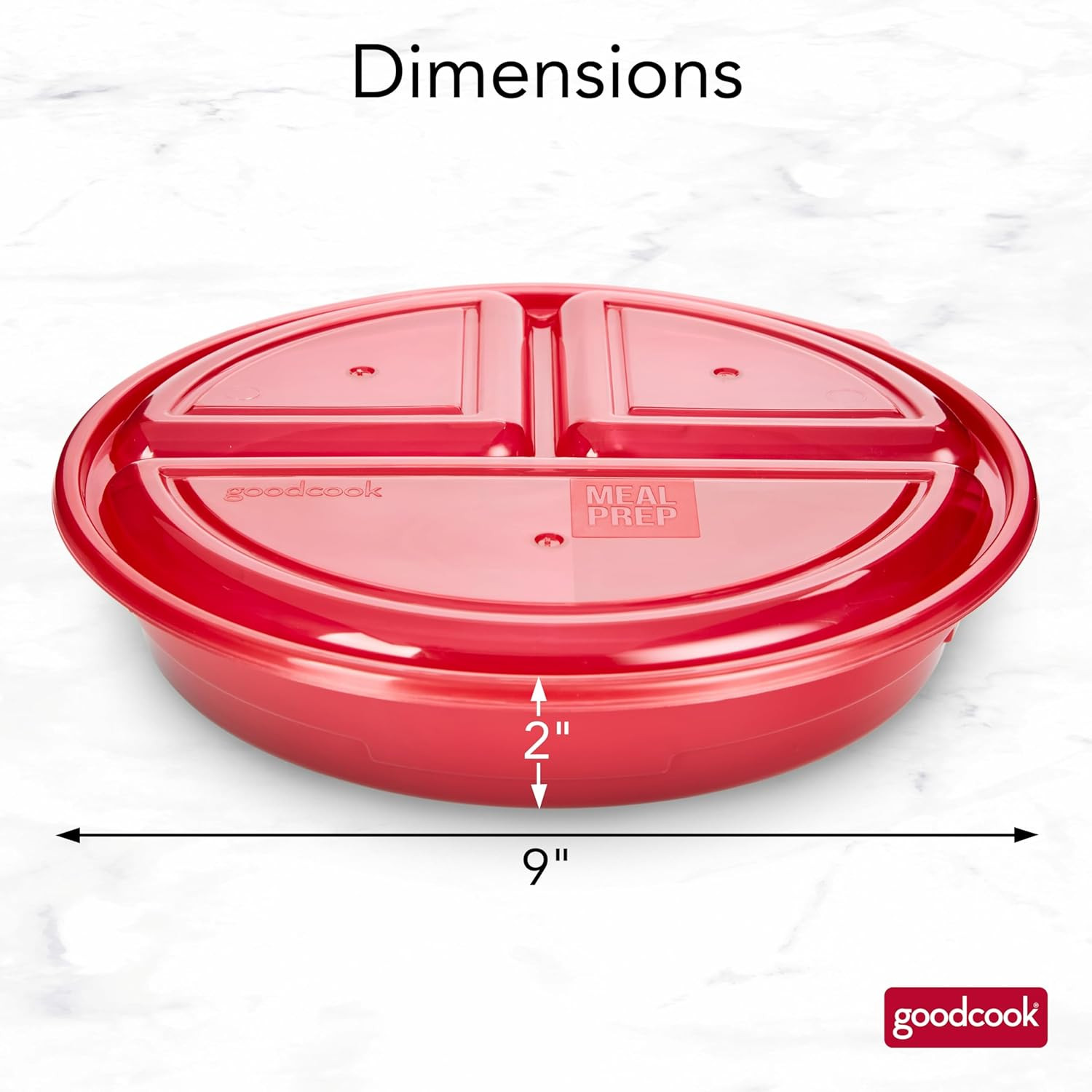 Goodcook Meal Prep Containers Set Microwave & Dishwasher-Safe round Food Organiz