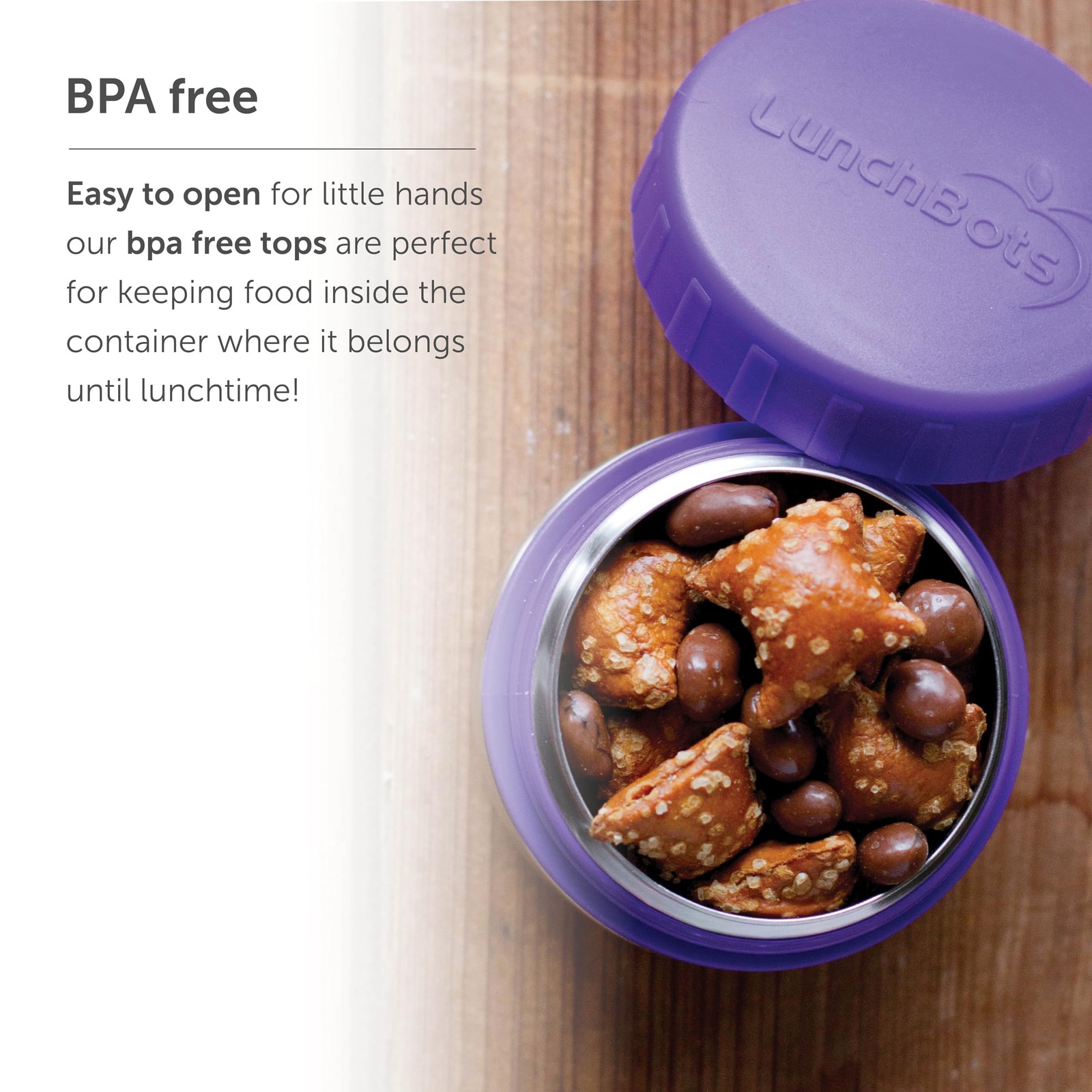 Leak Proof Stainless Steel Snack Containers 4 oz, Set of 2 Round Jars with Lids