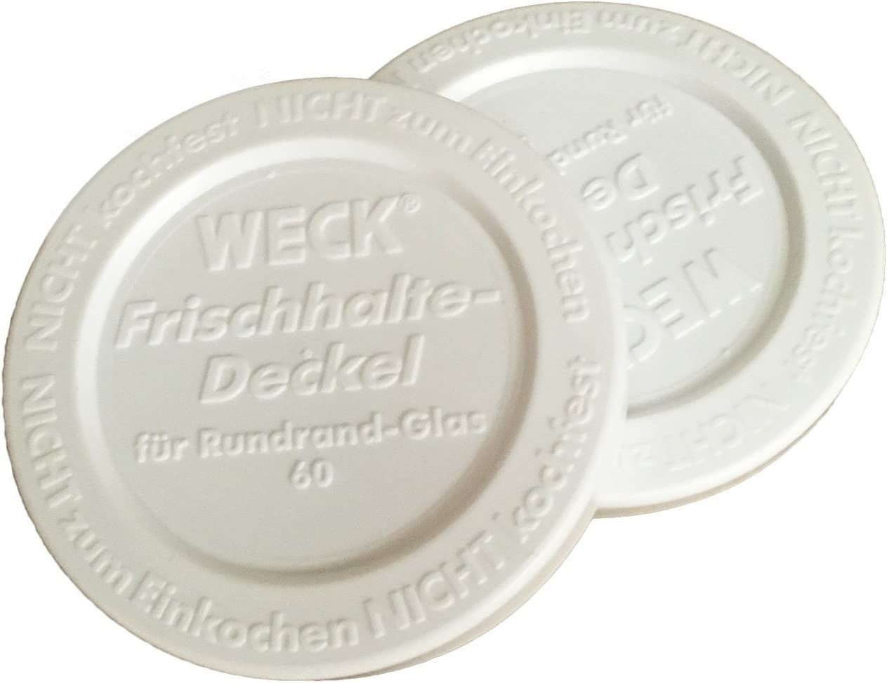 WECK JAR 2 PACK KEEP FRESH LIDS, SMALL 2 3/8in = 60mm NEW