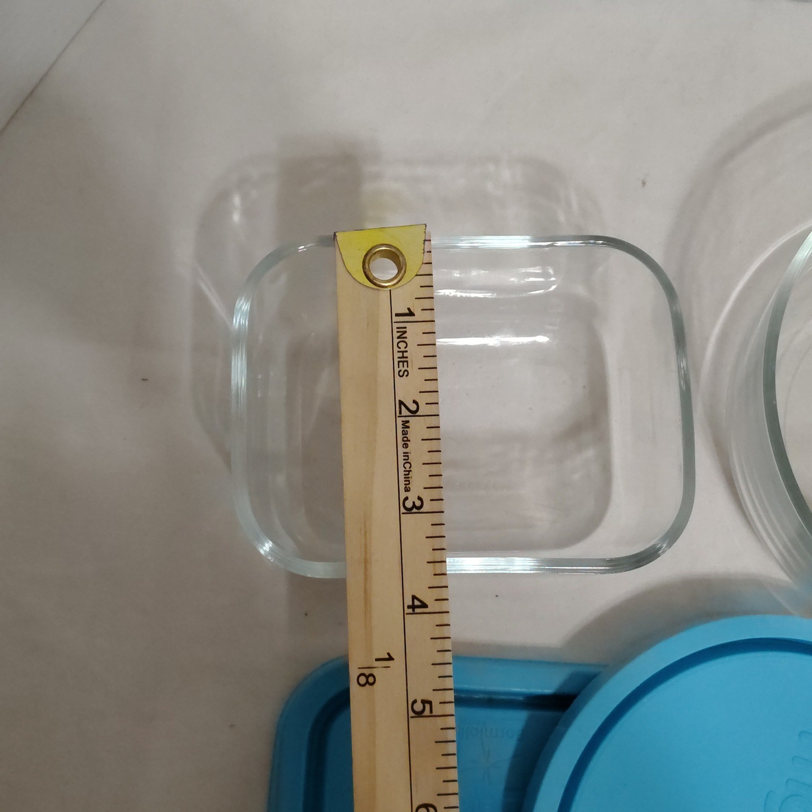 Bormioli Rocco Frigoverre Glass Food Storage Containers Blue Lids Round Square