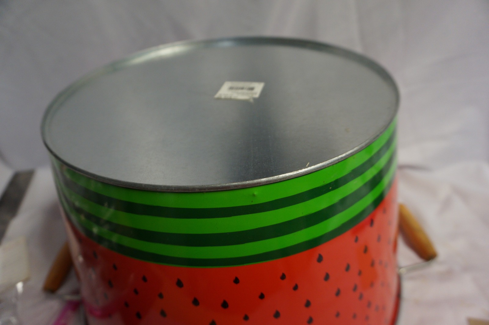Green and Red Watermelon metal tub for summer picnic ice tub