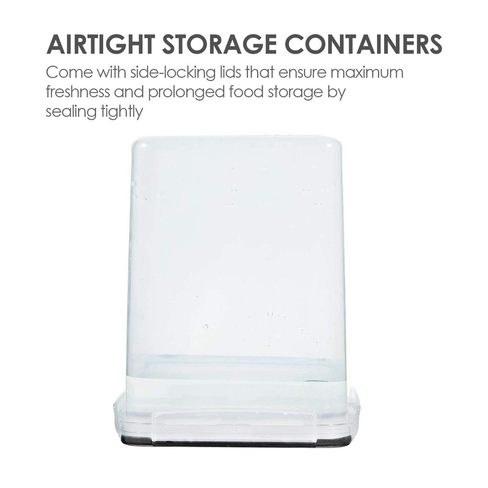 Large Food Storage Containers 5.2l / 175oz 4 Pieces Bpa Free Plastic Airtight Ca