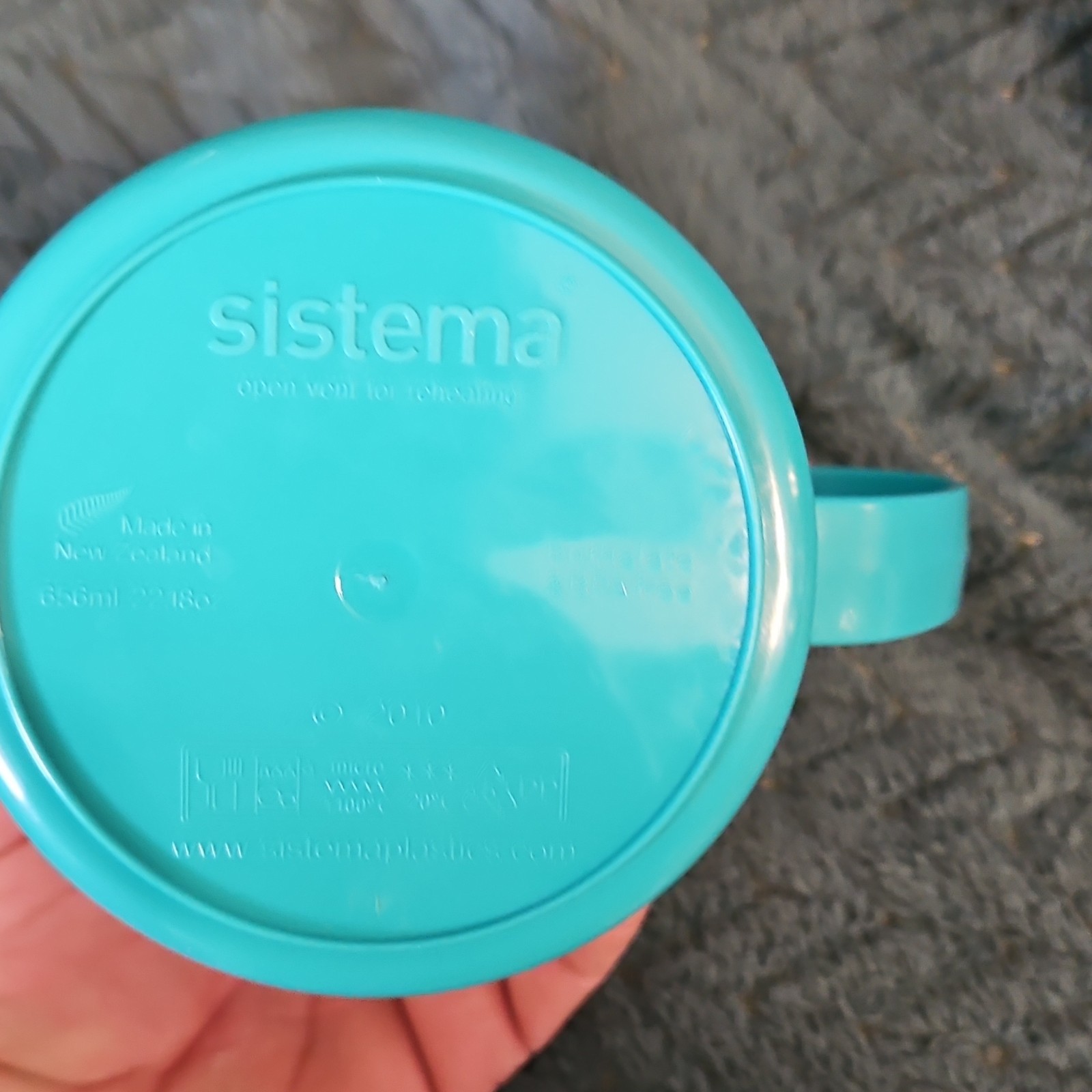 Sistema Turquoise Microwave Soup Mug, Plastic, Vented Lid, 656ml