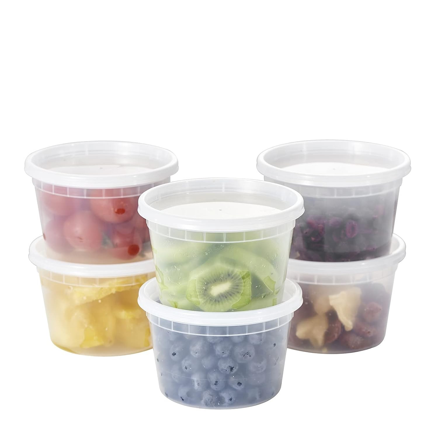 48pc 16oz Plastic Deli Food Storage Containers With Plastic Lids Set