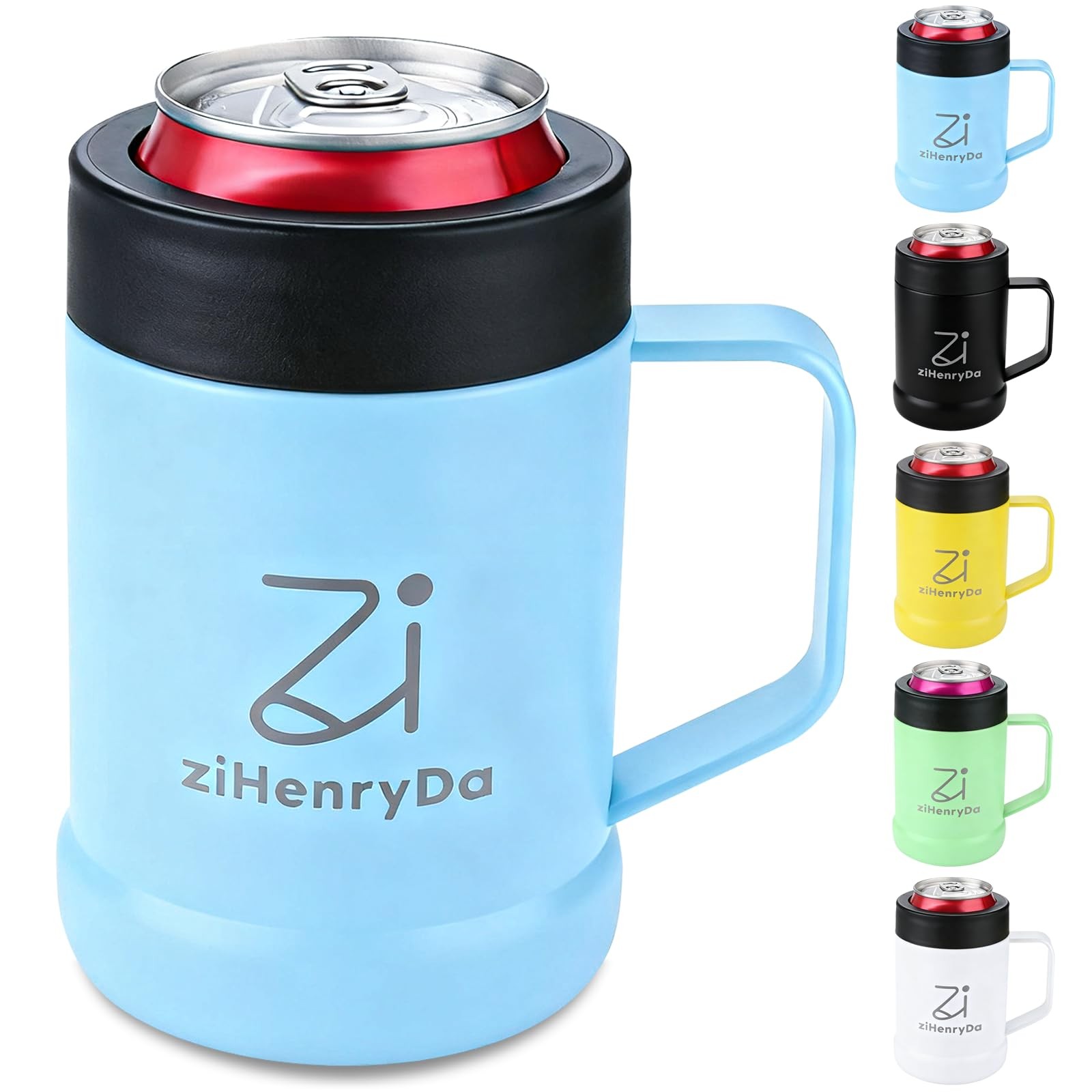 Zihenryda Can Cooler Insulated For Standard Size Cans12 Ozwith Handle Vacuum