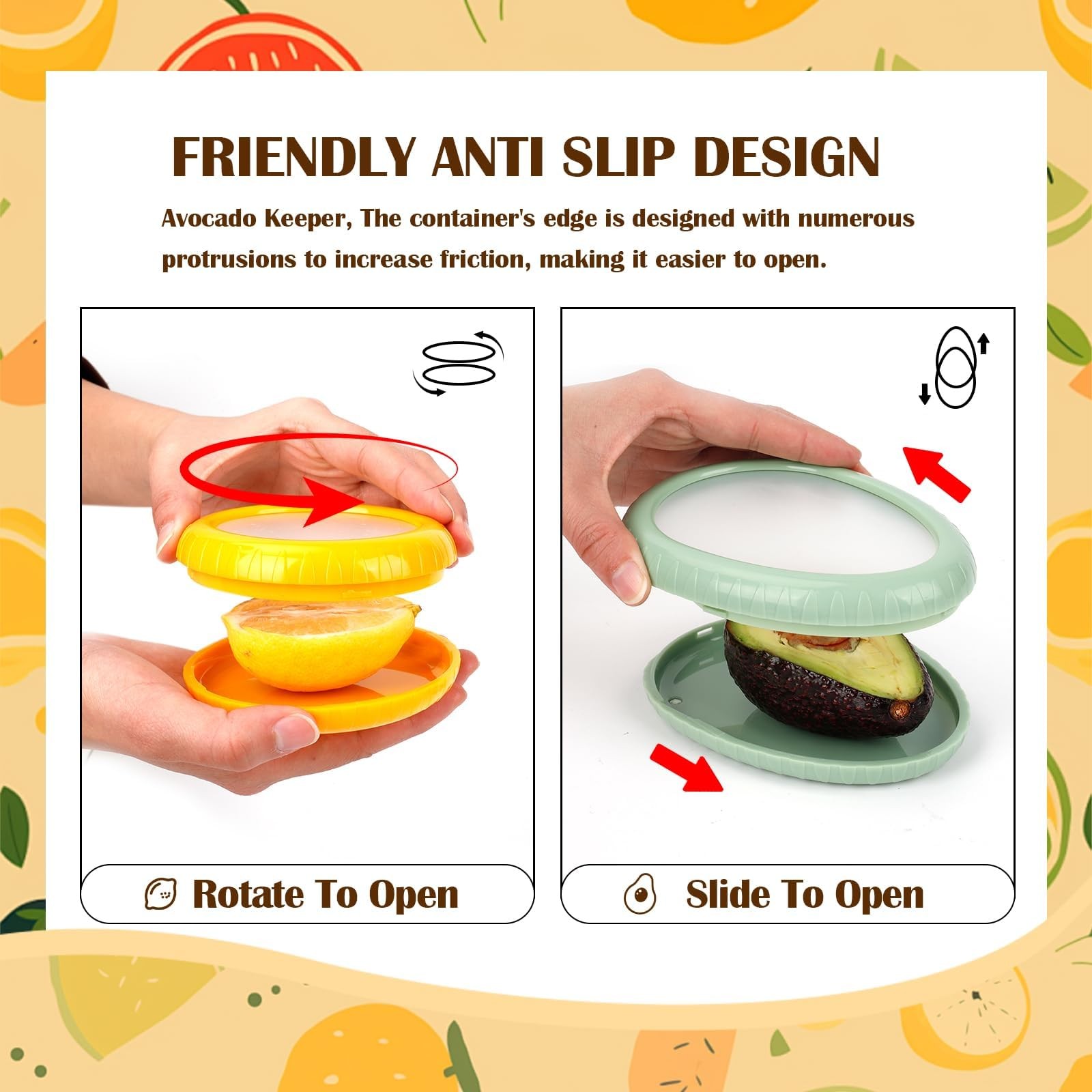 Avocado Saver and Onion Storage 4 Set – Reusable refrigerator avocado storage…
