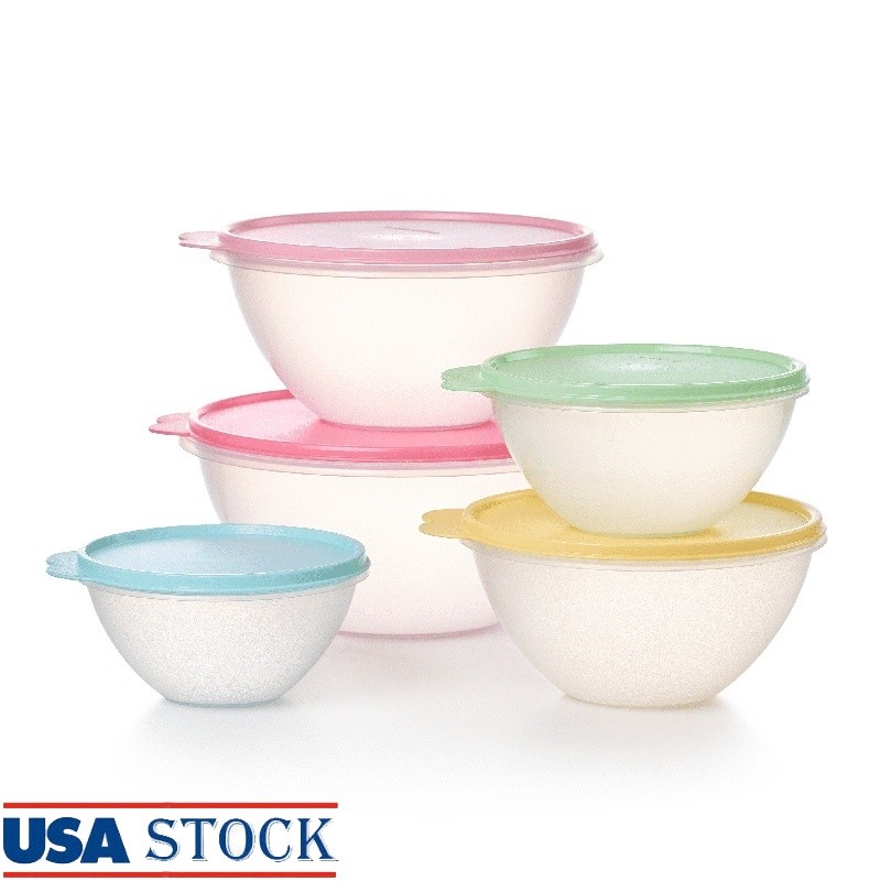 Wonderlier 5 Bowl Set Leakproof Food Storage Containers Nesting BPA Free New