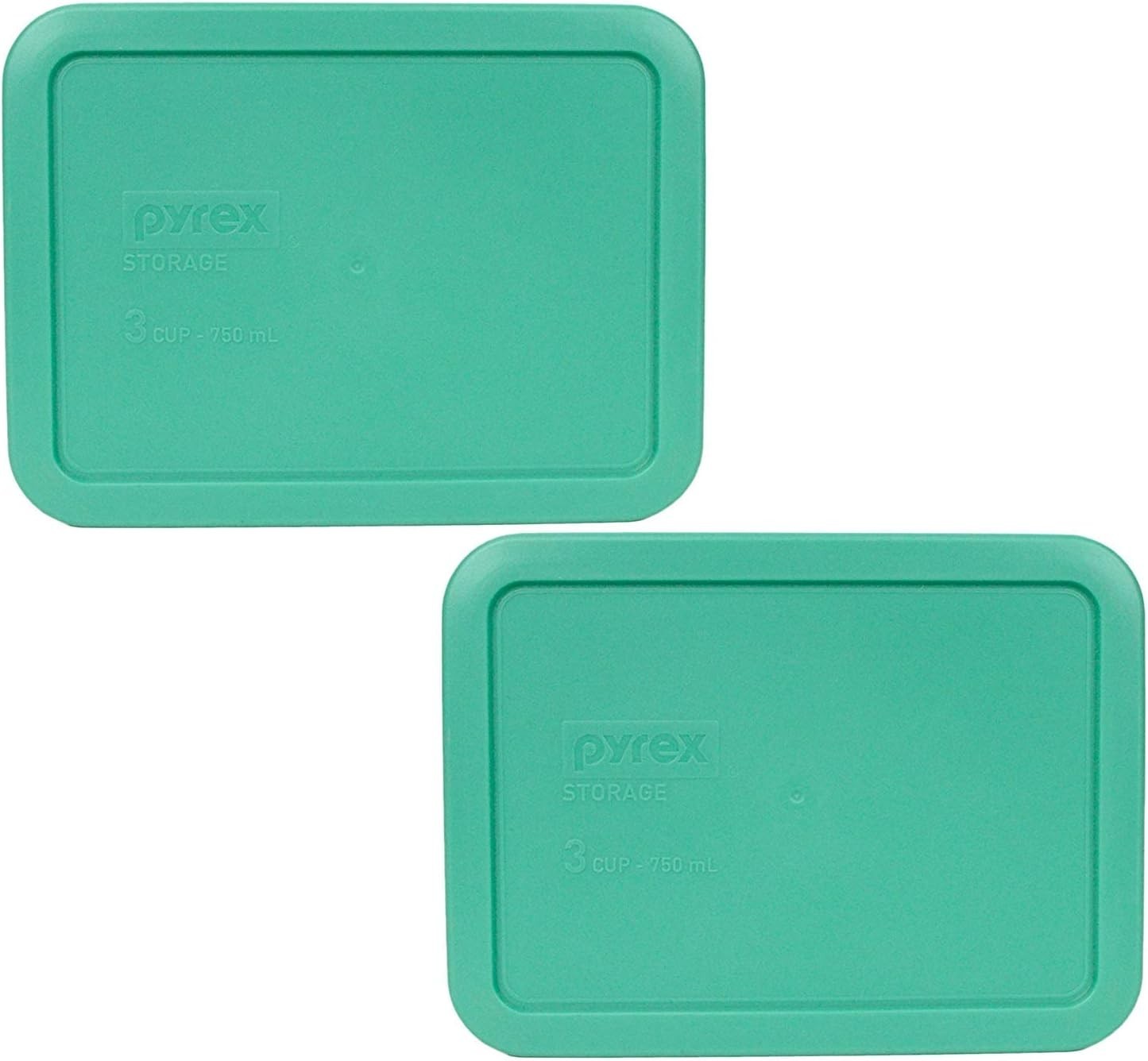 Rectangular 3 Cup (750Ml) Plastic Storage Cover (2, Green)