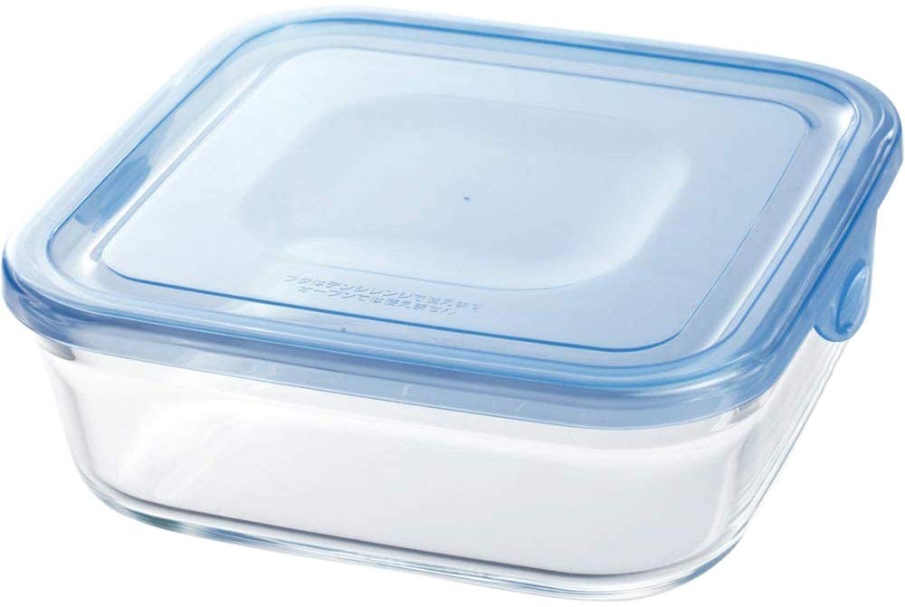 iwaki Heat-Resistant Glass NEW Pack & Range (Aqua Blue) Square 800ml