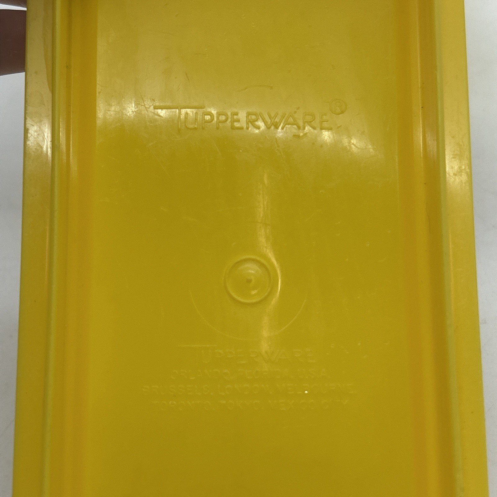 Tupperware Retro Butter Dish Yellow Australia Snap Lid Vintage