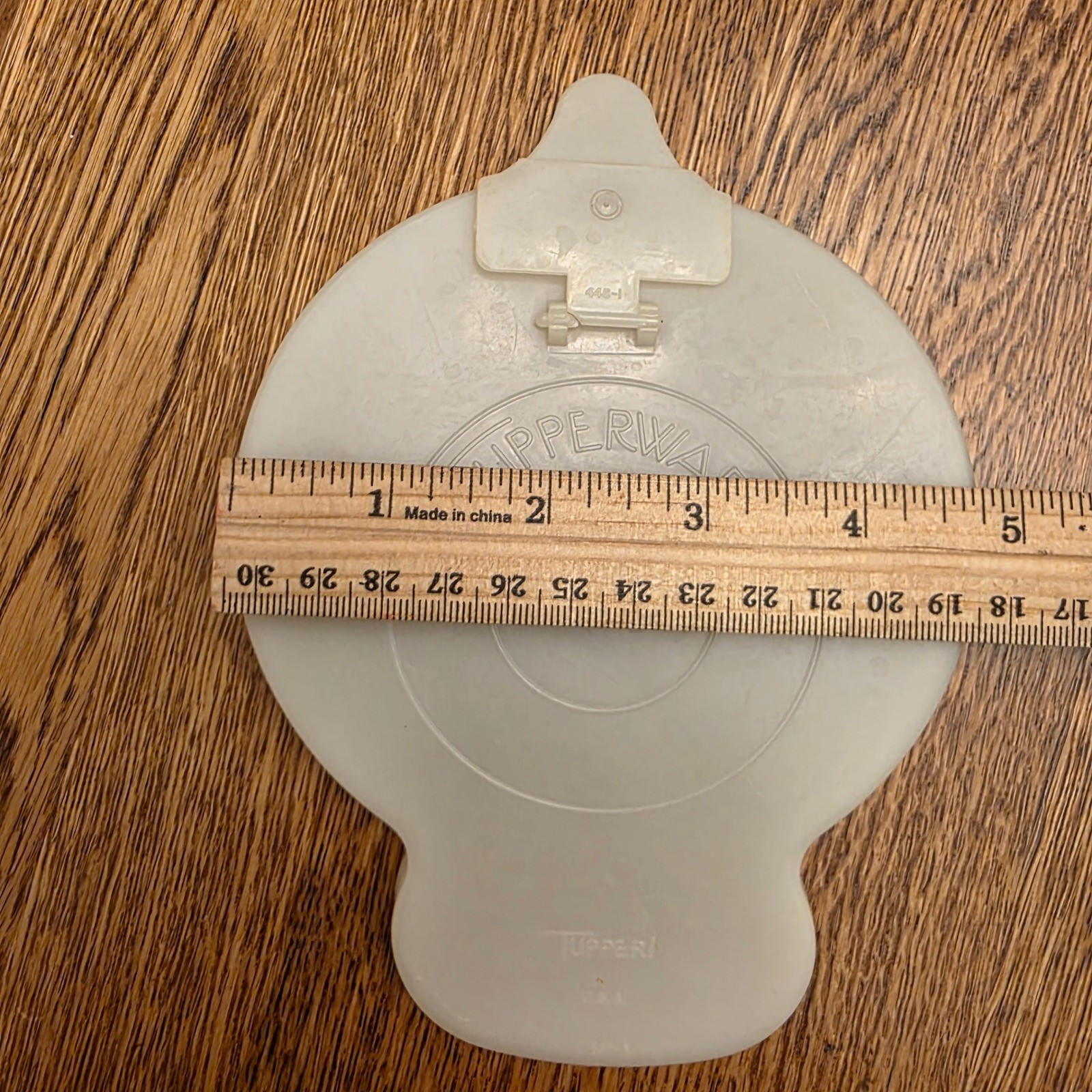 Tupperware Vintage Replacement Lid 448-1 Sheer White 447-2 Made in USA 4.75 Inch