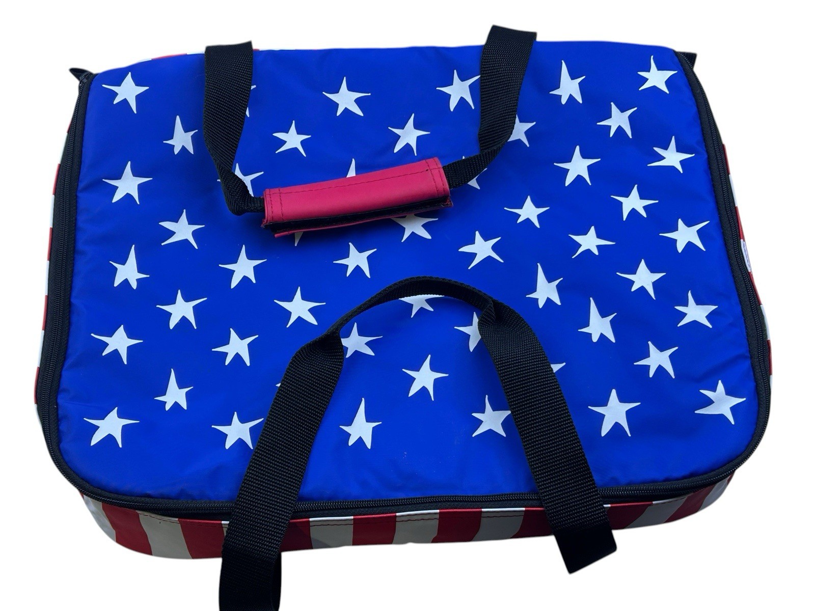 Pyrex Insulated Carry Case 15.5″ x 12″ w/ Handle and American Flag Pattern