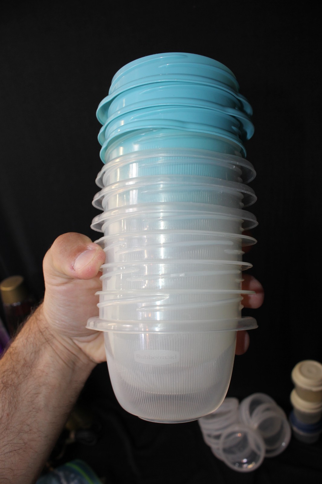 LOT of 10!! Rubbermaid Takealongs Twist/Seal Containers w/ Lids 1.2 CUP 10Q4 ++