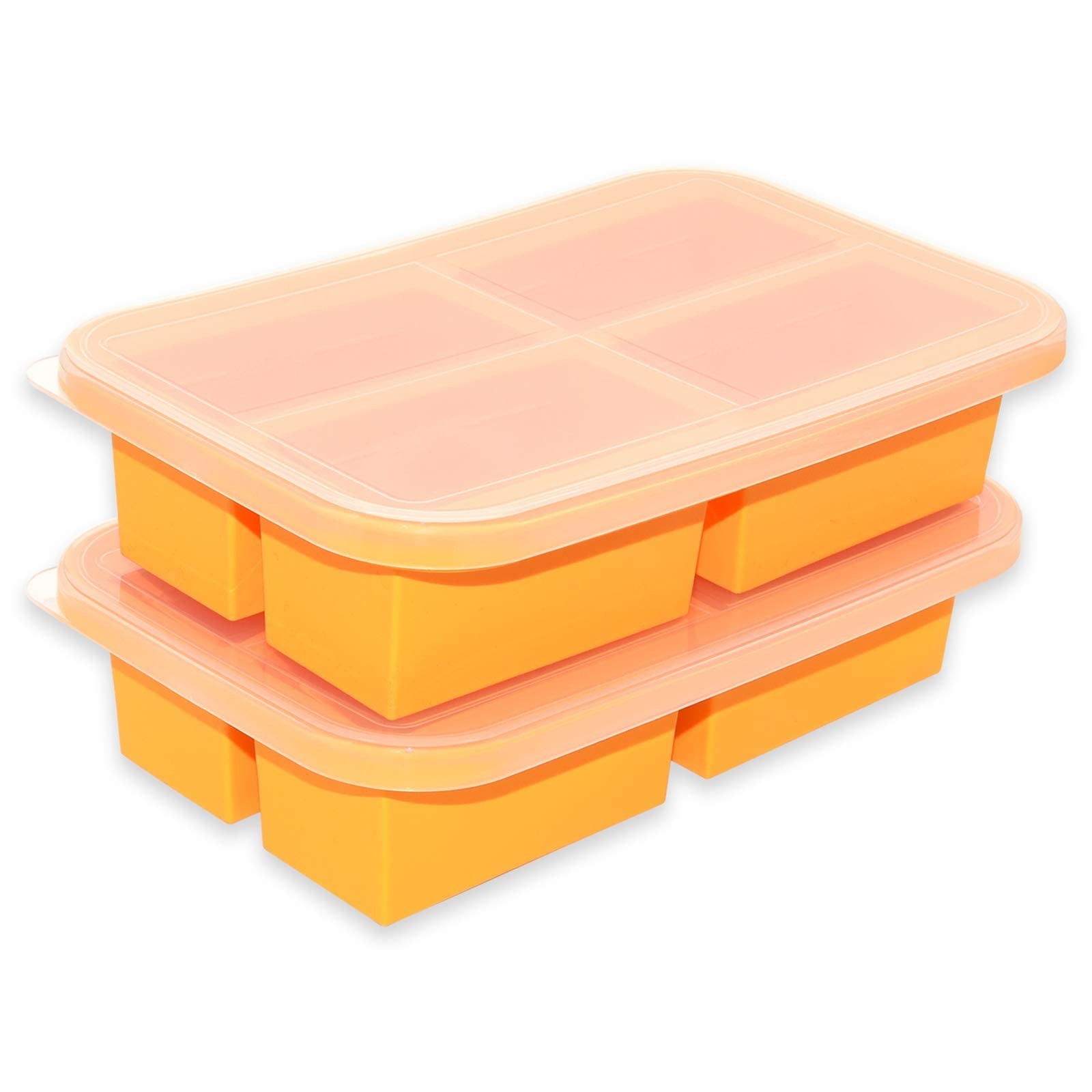 1-Cup Silicone Freezing Trays with Lid,2 Pack,Easy-Release Silicone Freezer M…