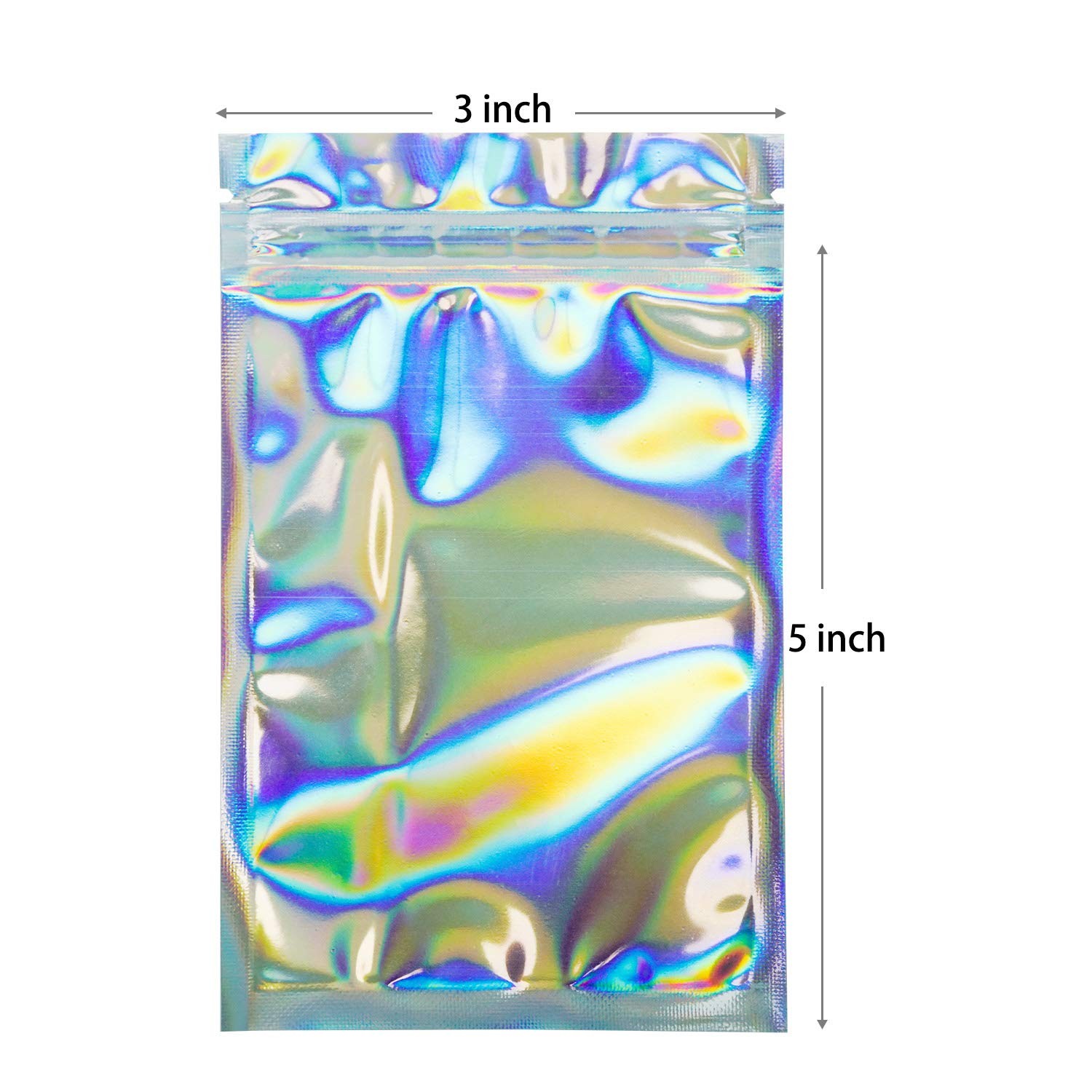 100 Pieces Smell Proof Bags – 3×5 Inches Resealable Mylar Bags Clear Food Can…