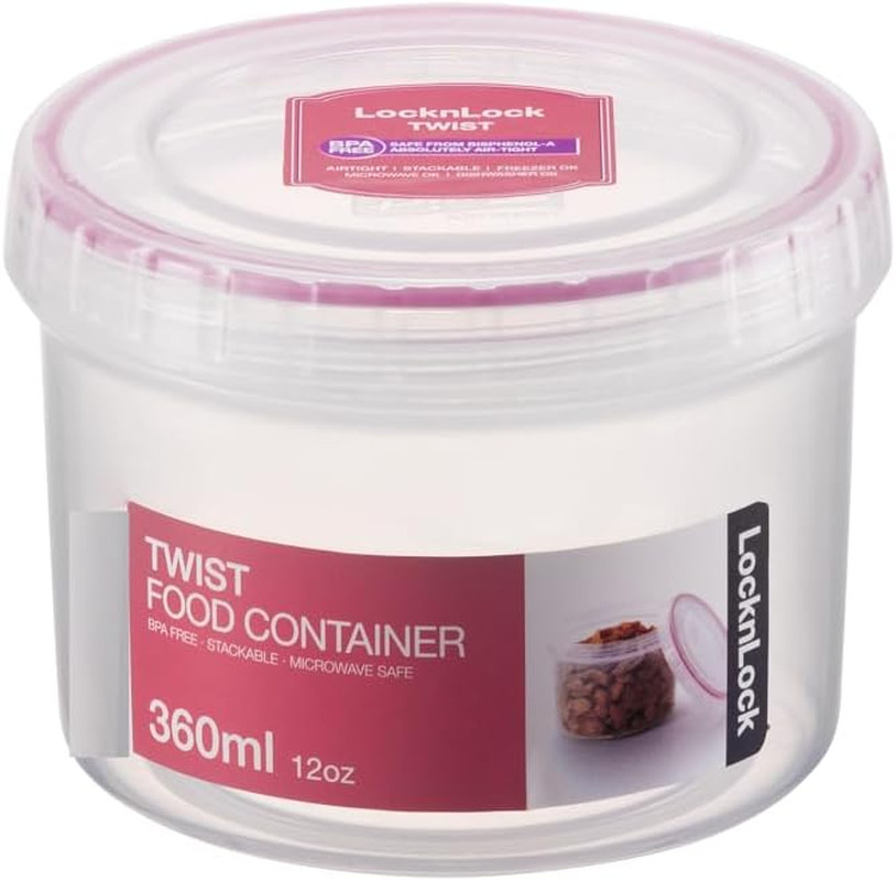Easy Essentials Twist Food Storage Lids/Airtight Containers, BPA Free, Short-12