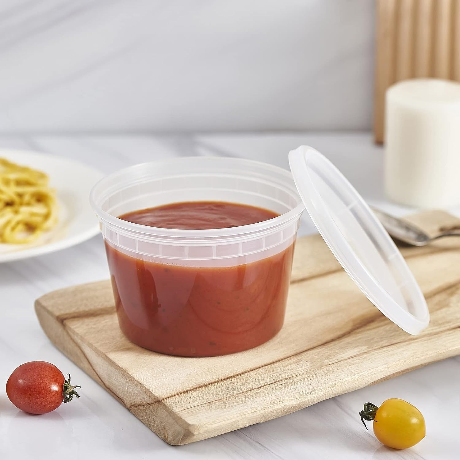 16oz BPA-Free Plastic Food Containers – Ideal for Takeout, Meal Prep & Snacks