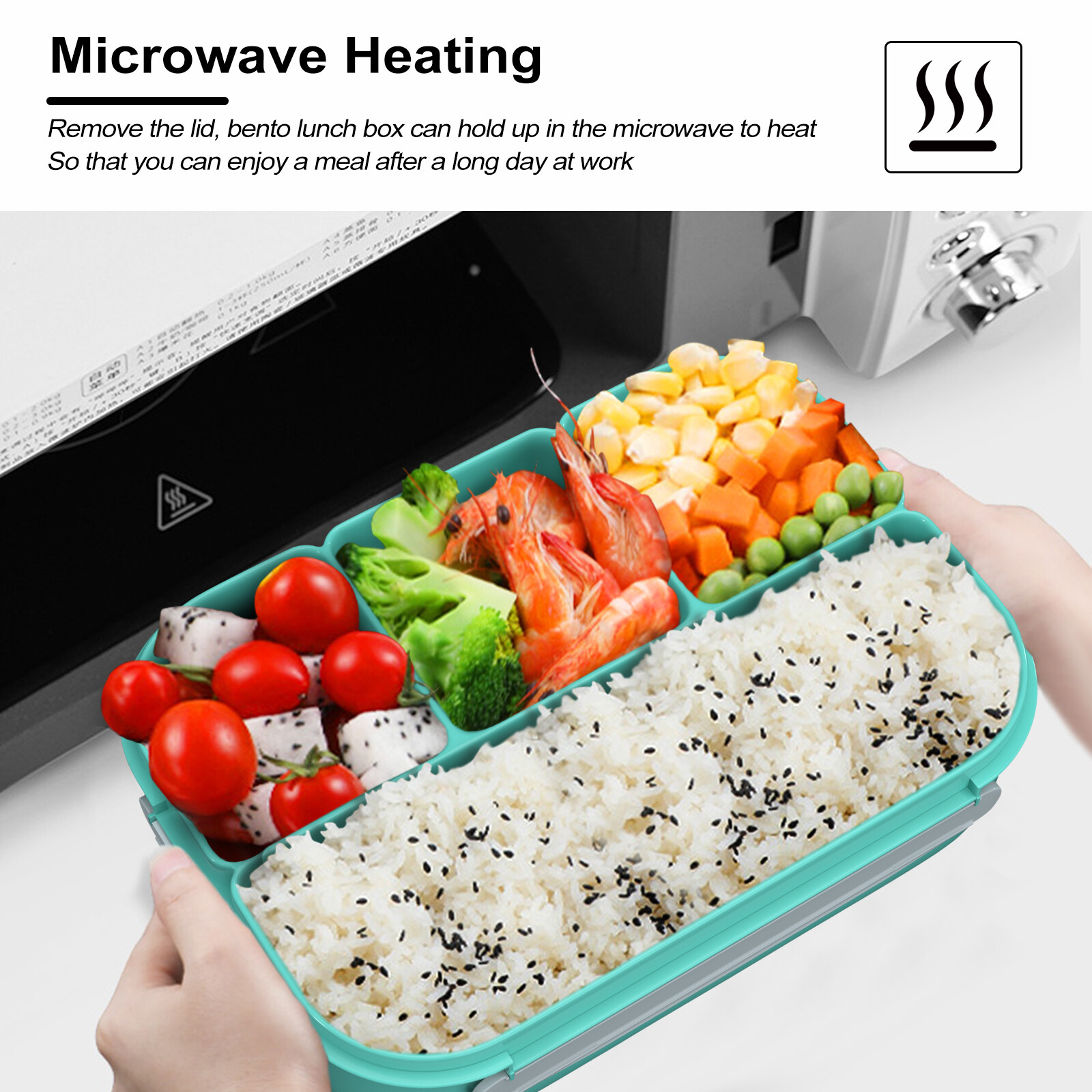 Bento Lunch Box for Toddler Kids 4 Compartment Bento Style Leakproof Lunch Boxes