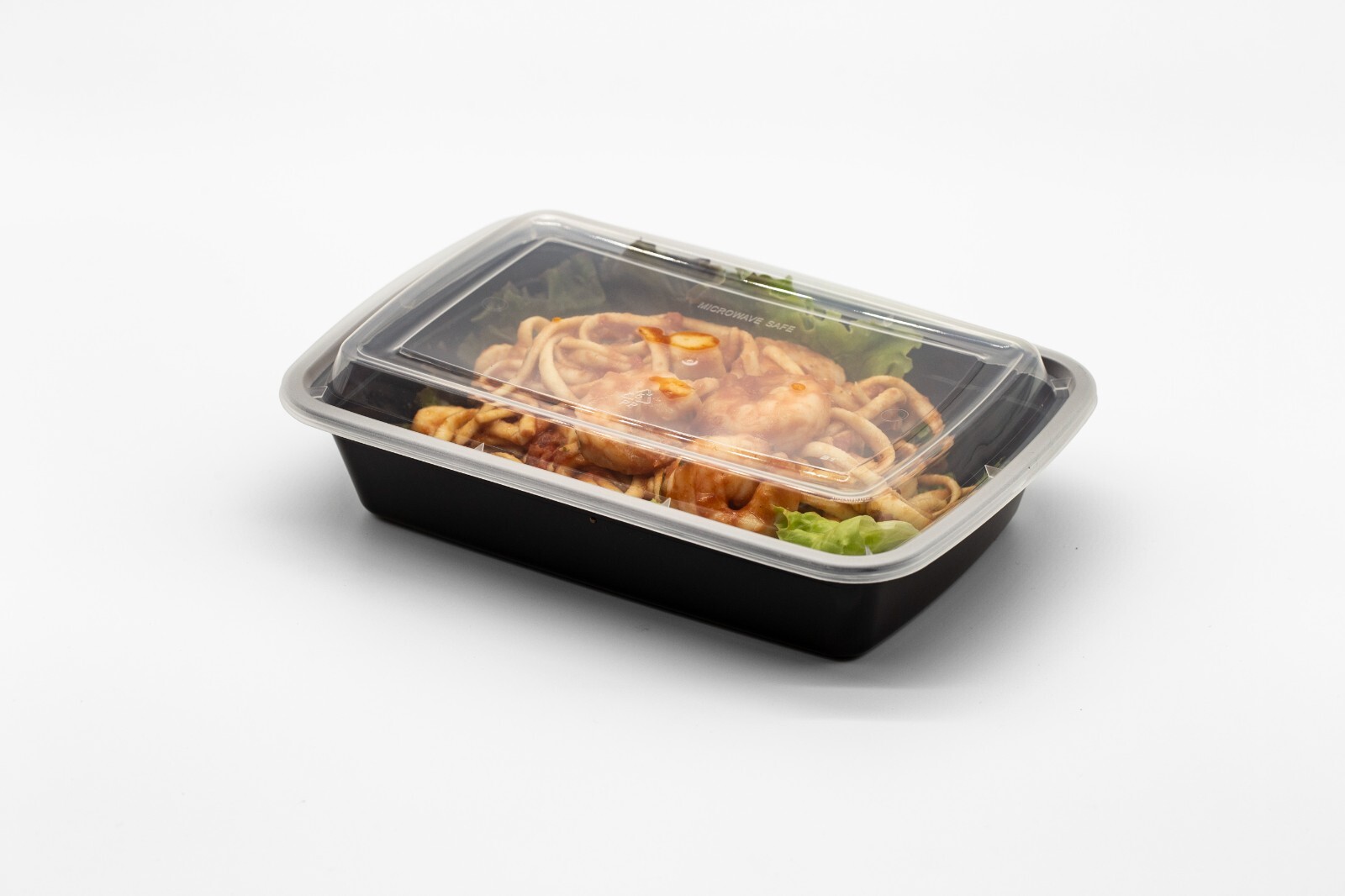32oz Rectangular Plastic Microwaveable PP Togo Food Container 50 sets/cs 878-32B
