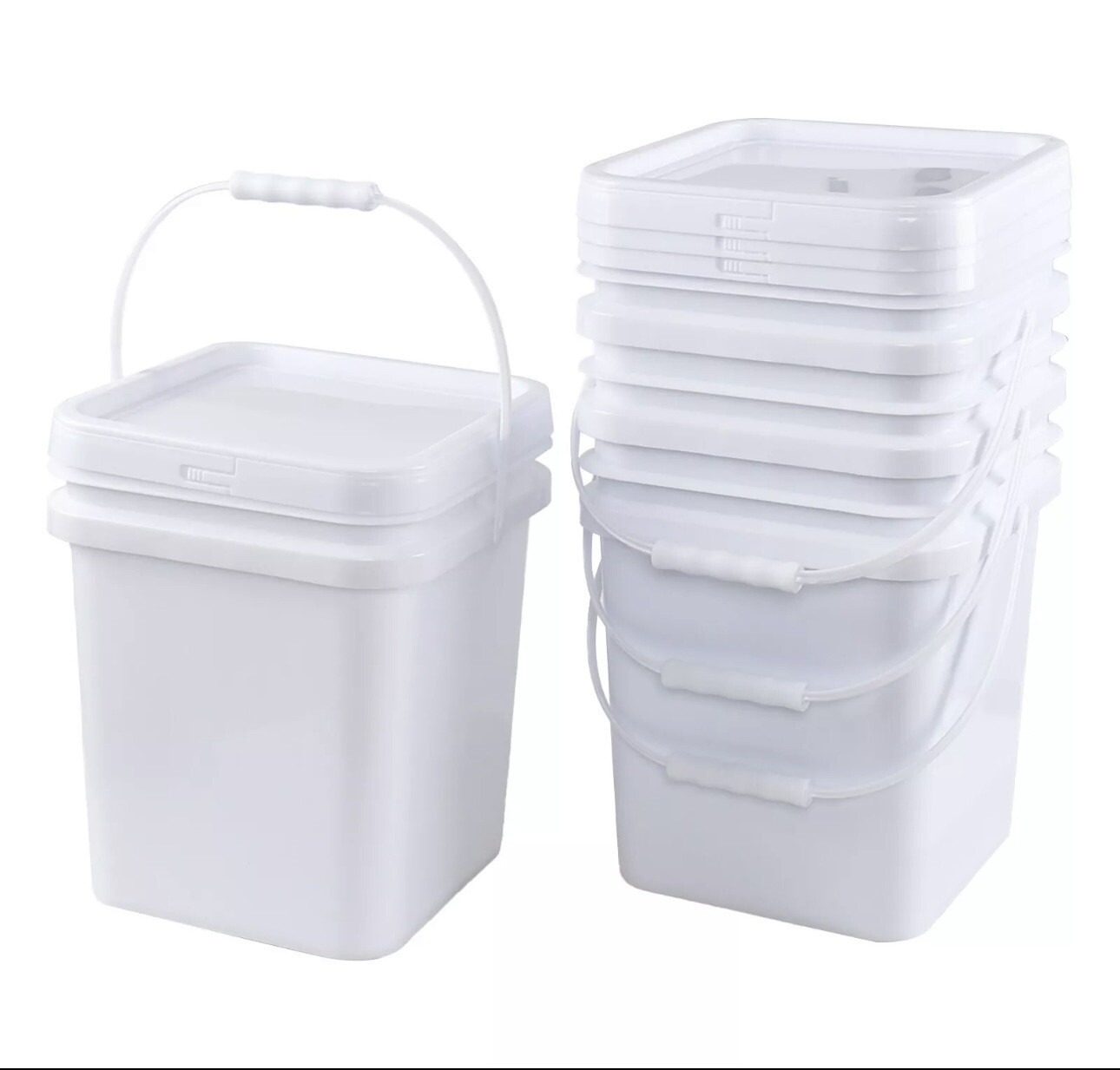 Local Pickup Only!! Buckets Containers W/ Lids, 4 Gallon Food Grade Plastic Pail