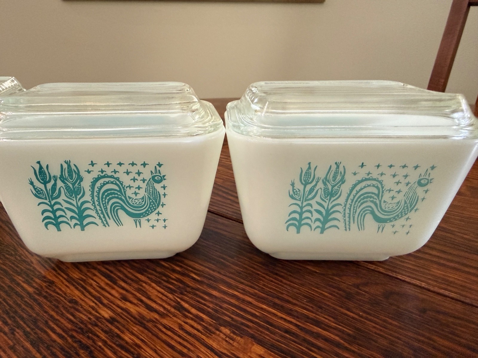 Complete Set of Butterprint Amish Fridgies, Vintage